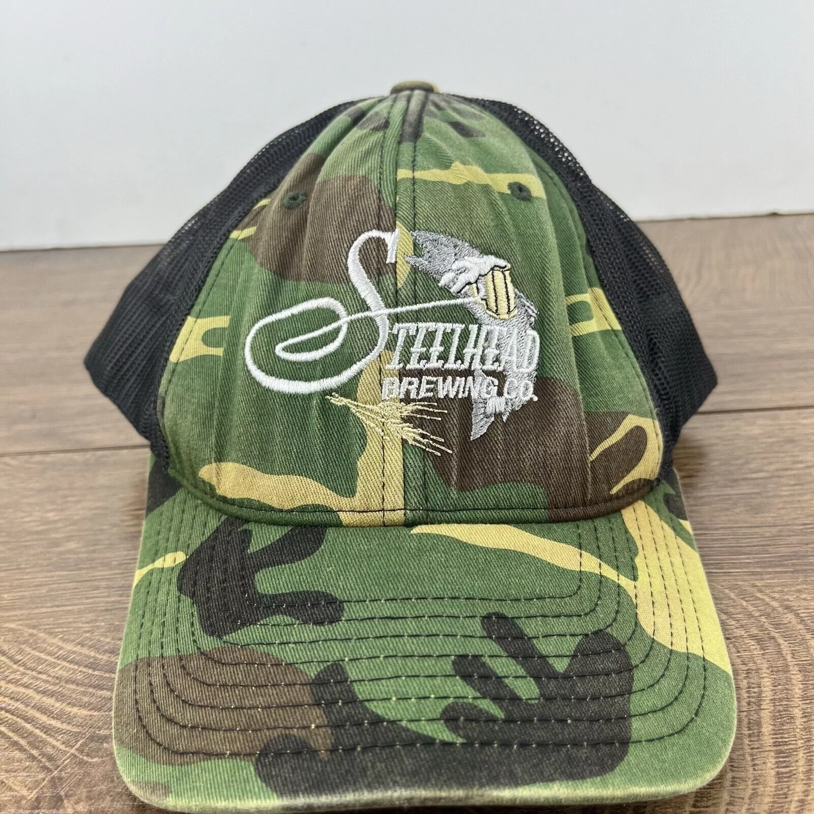 Other Hats Other Steelhead Brewing Hat Adjustable Hat Camo Adjustable Hat Gre Green