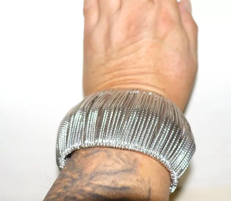 Other Bracelets Other Silver tone Multiple String Cuff Bracelet