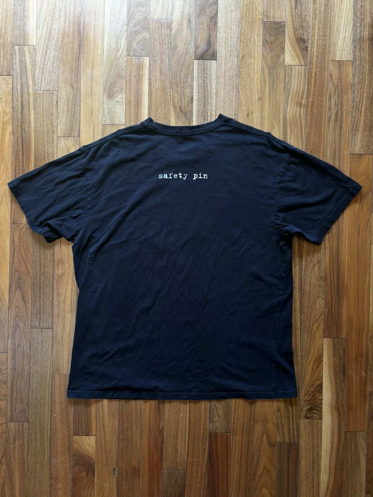 Designer Short Sleeve T Shirts Designer × Midnight Studios Vintage Midnight Studios Safety Pin Shirt L Black Streetwear
