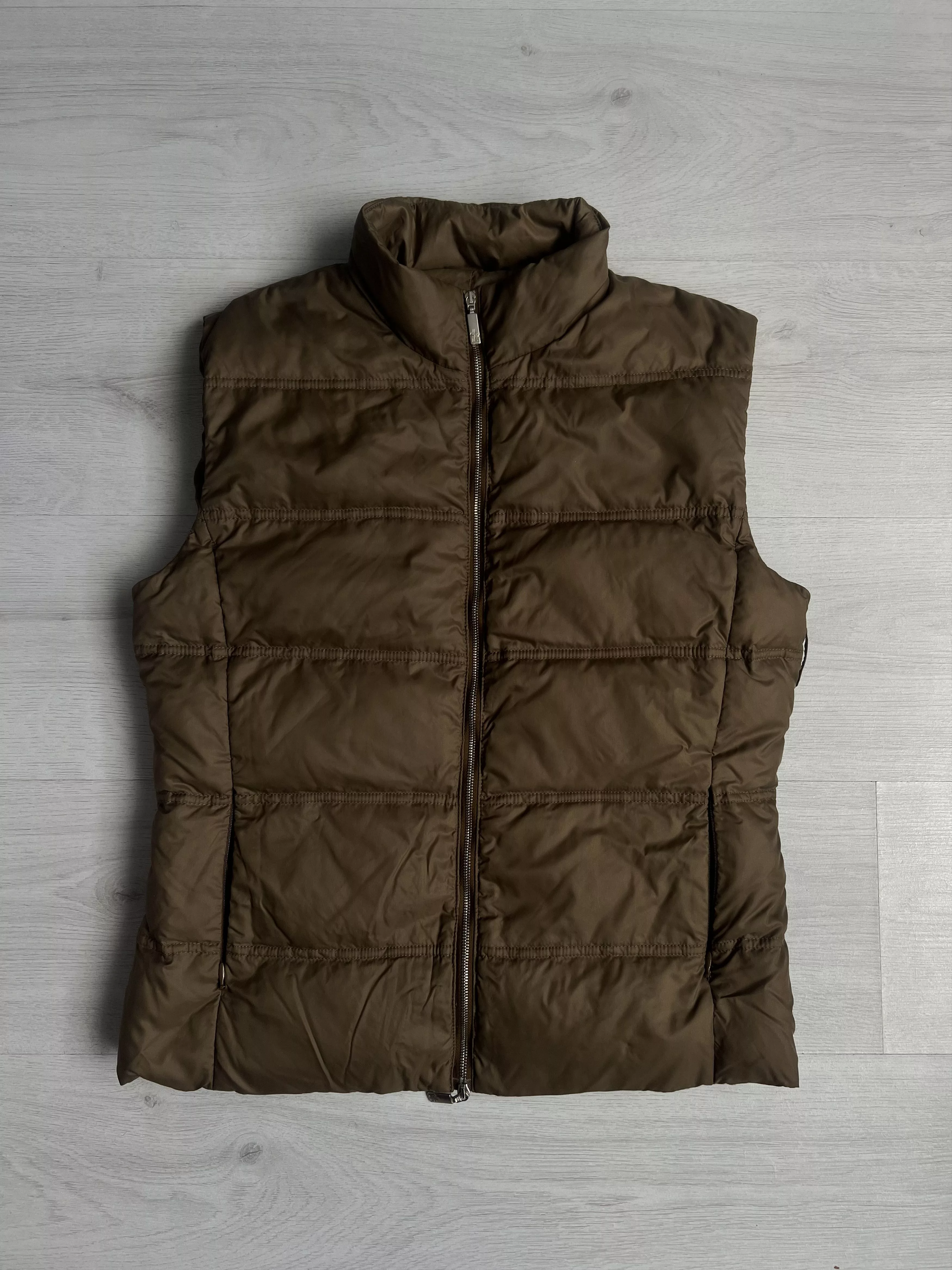 Moncler Jackets Moncler Vintage Vest Gilet Women’s Down Brown