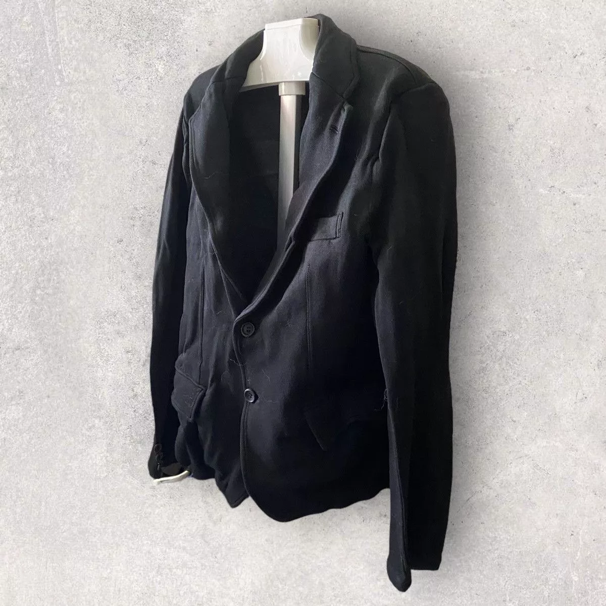 Comme des Garcons Light Jackets Comme des Garcons × Comme des Garcons Homme Black Dyed Poly Wrinkle Jacket