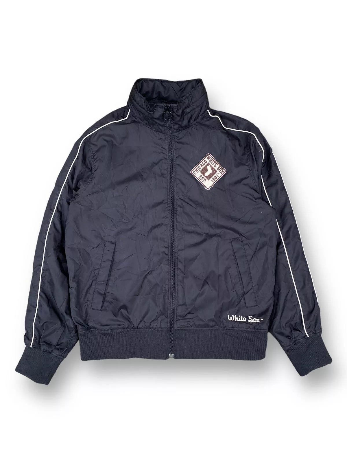 MLB Bombers MLB × Vintage Chicago White Sox Vintage 90s MLB Jacket. #C3 Black