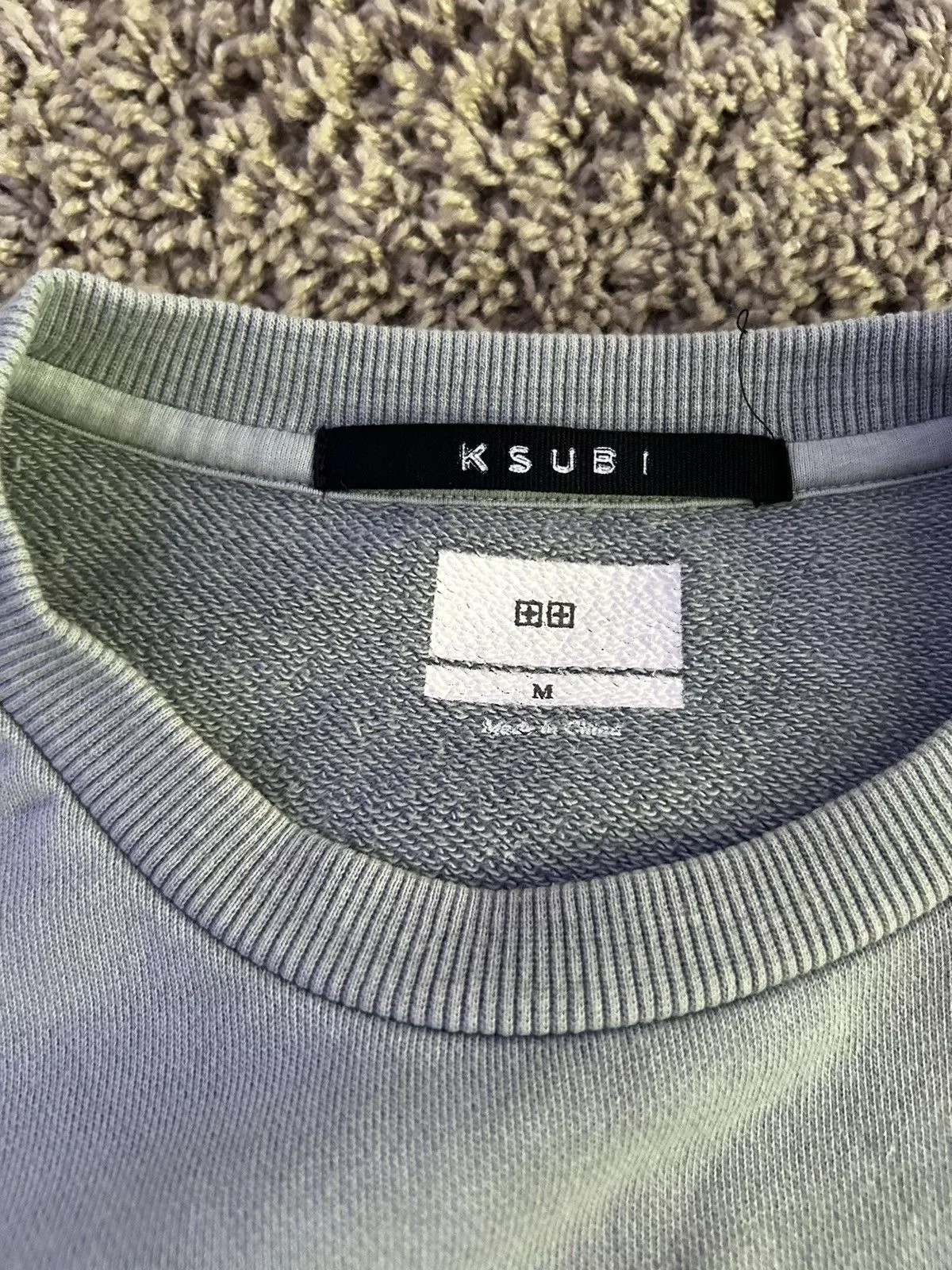 Ksubi Sweaters Knitwear KSUBI "OPPOSITE OF OPPOSITE" light blue Pullover Raw Back