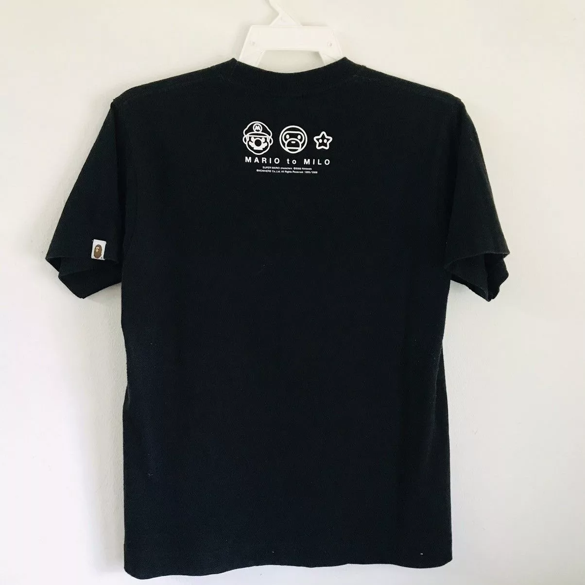 Bape Short Sleeve T Shirts Bape Mario to Milo Black