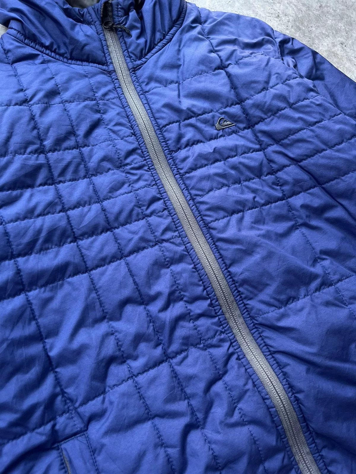 Quiksilver Light Jackets Quiksilver quicksilver puffer jacket hoodie Blue Vintage
