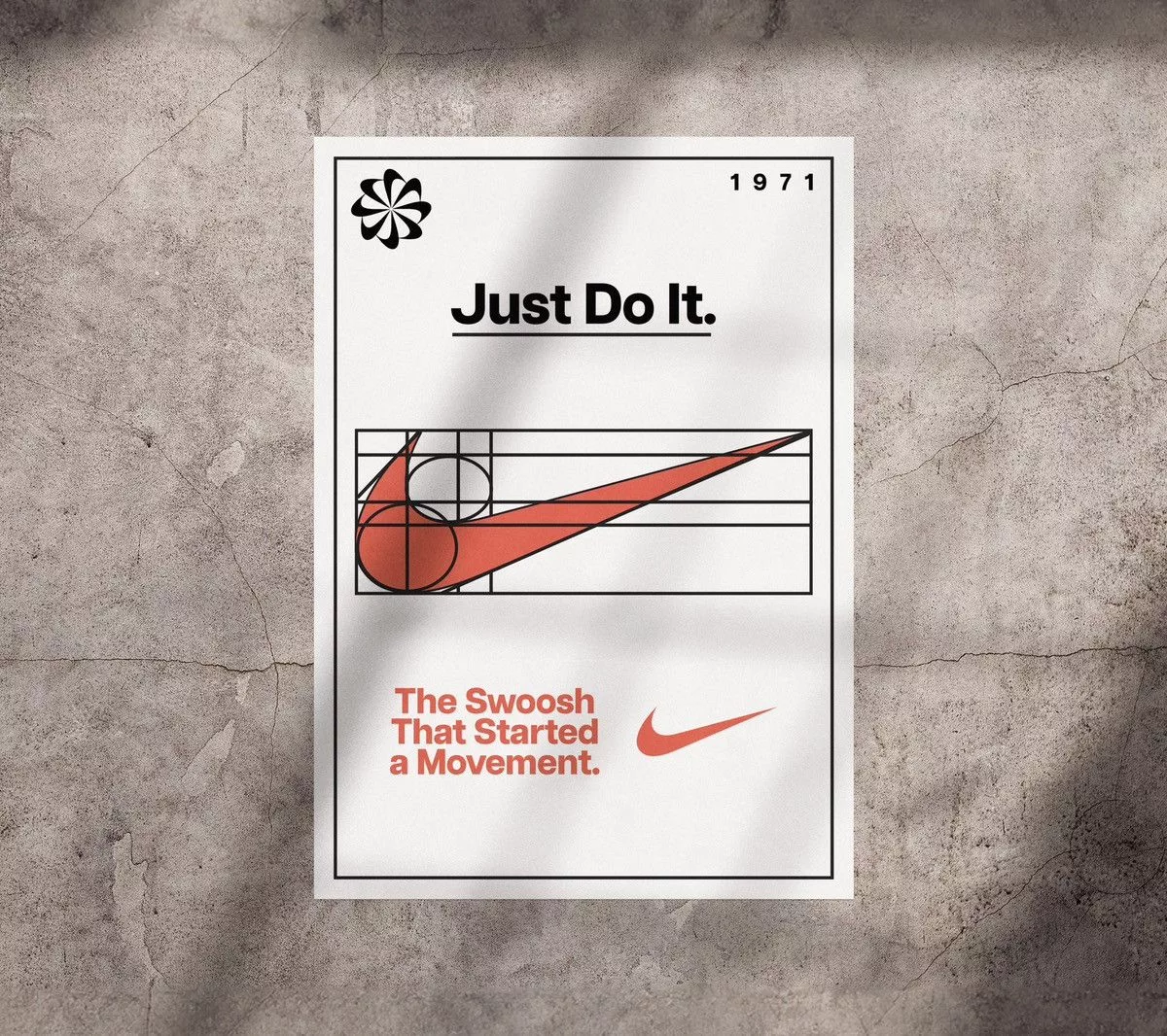 Other Miscellaneous Other Nike Swoosh Just Do It Poster Orange
