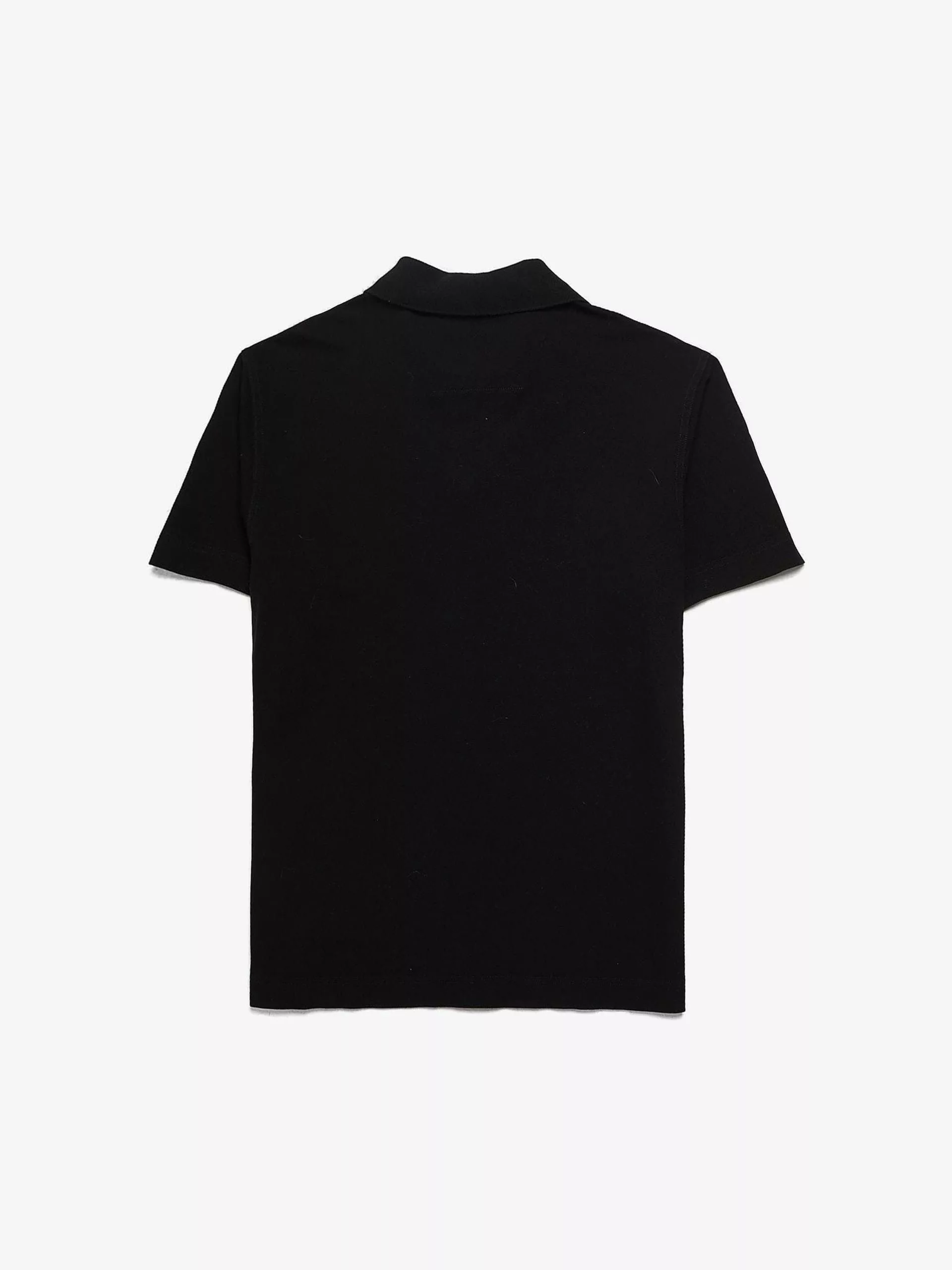 Givenchy Long Sleeve T Shirts Givenchy Black Logo Printed and Zipper Cotton Polo Shirt