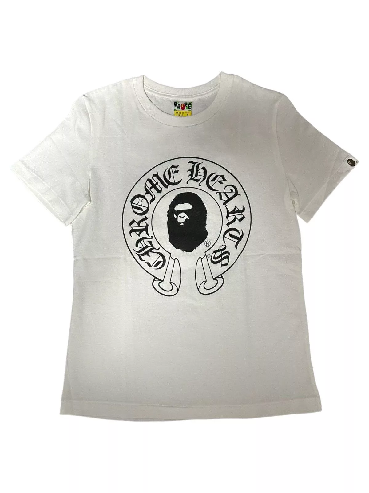 Bape Short Sleeve T Shirts Bape × Chrome Hearts Bape x Chrome Hearts Tee White