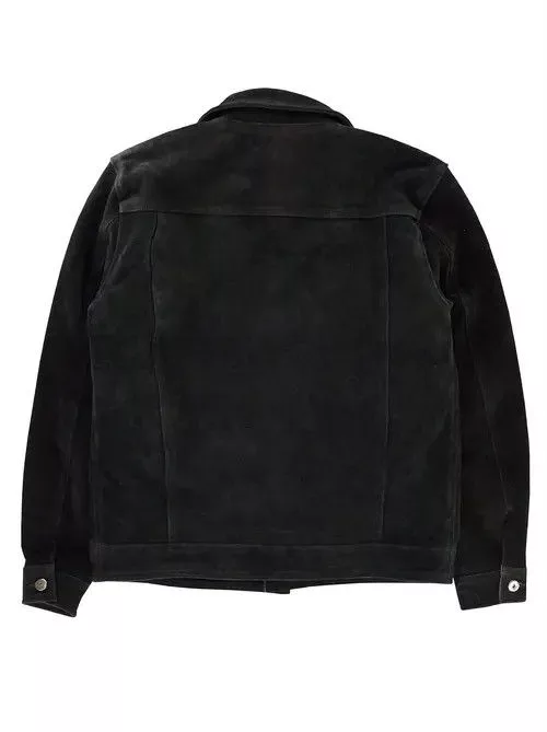 Other Leather Jackets Other Suede Trucker Jacket Black Avant-Garde