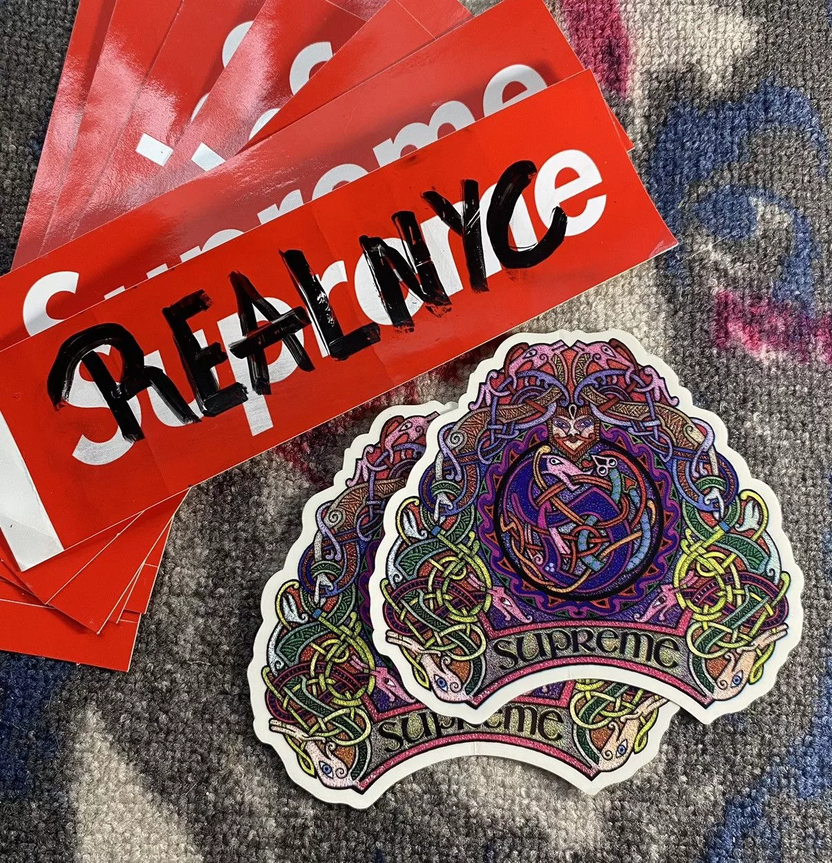 Supreme Supreme Supreme Knot Sticker Purple