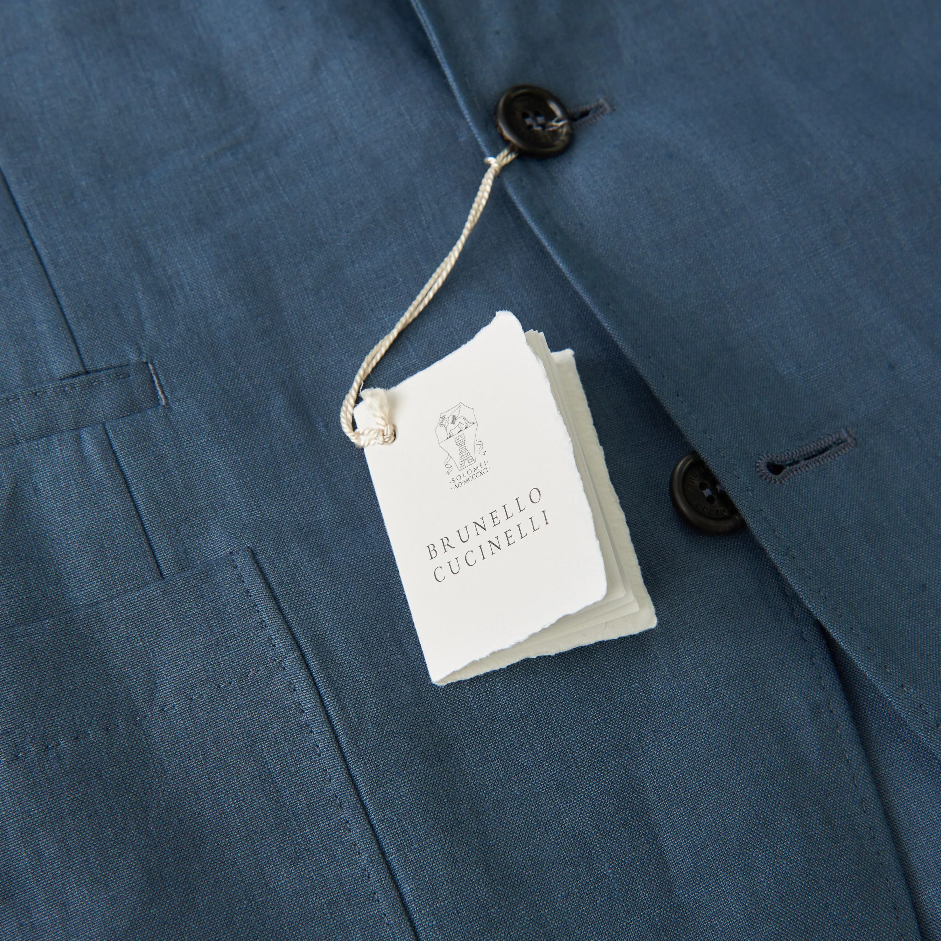 Brunello Cucinelli Blazers Brunello Cucinelli Deconstructed Blazer Jacket - Patch Pockets Blue