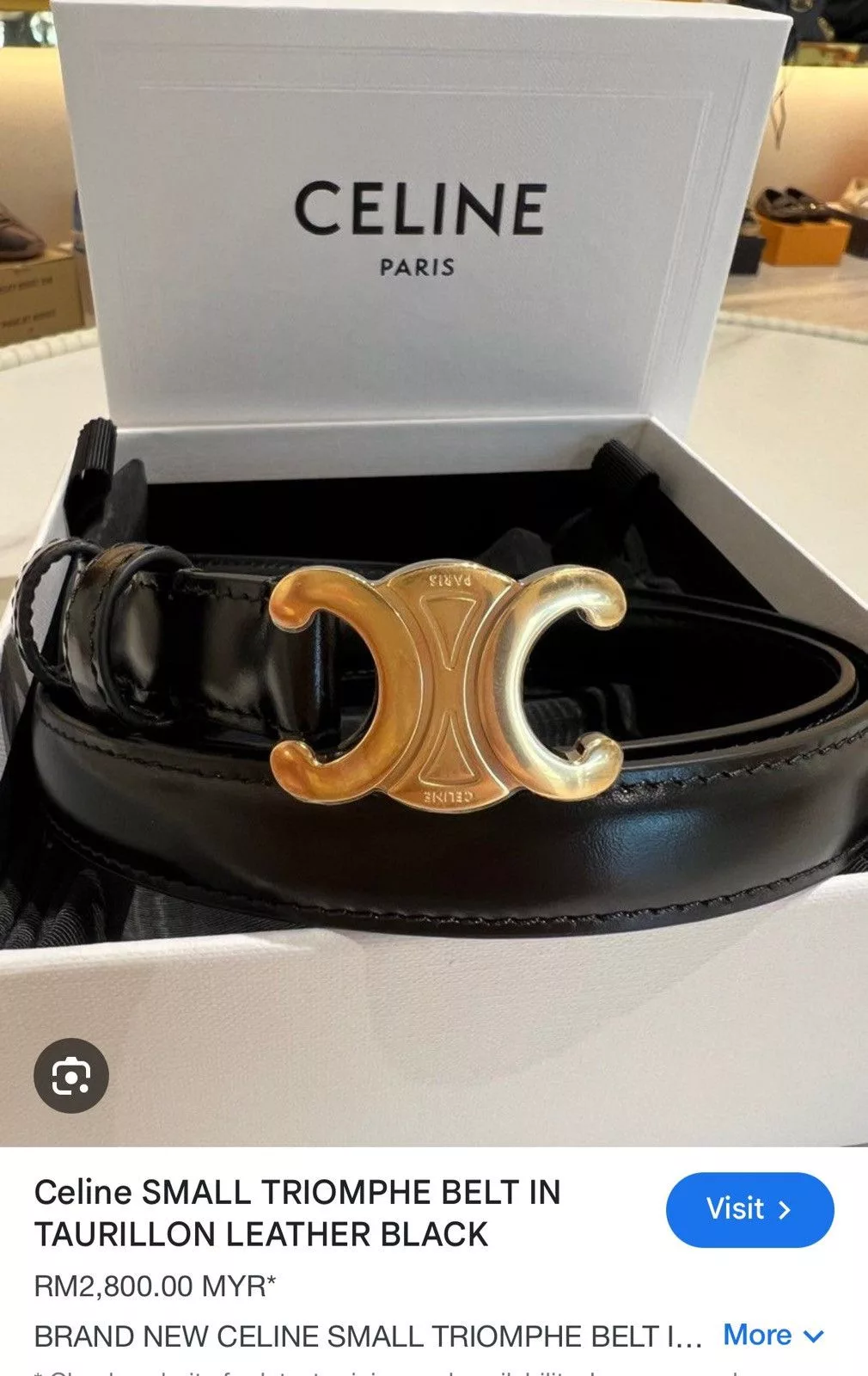 Celine Belts Celine × Vintage CELINE LEATHER BELT Black