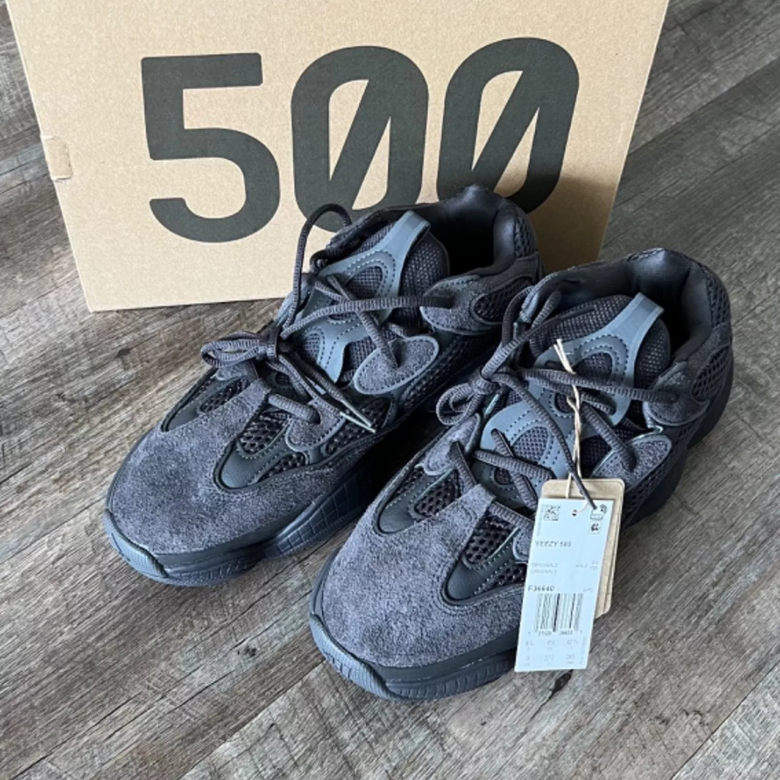 Adidas Low Top Sneakers Adidas New! YEEZY 500 black sneakers, Authentic
