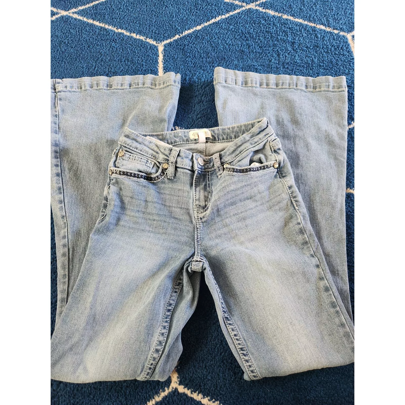 Other Jeans Other Shyanne Country Wide Leg Women's Light Wash Jeans 26Wx34L Blue