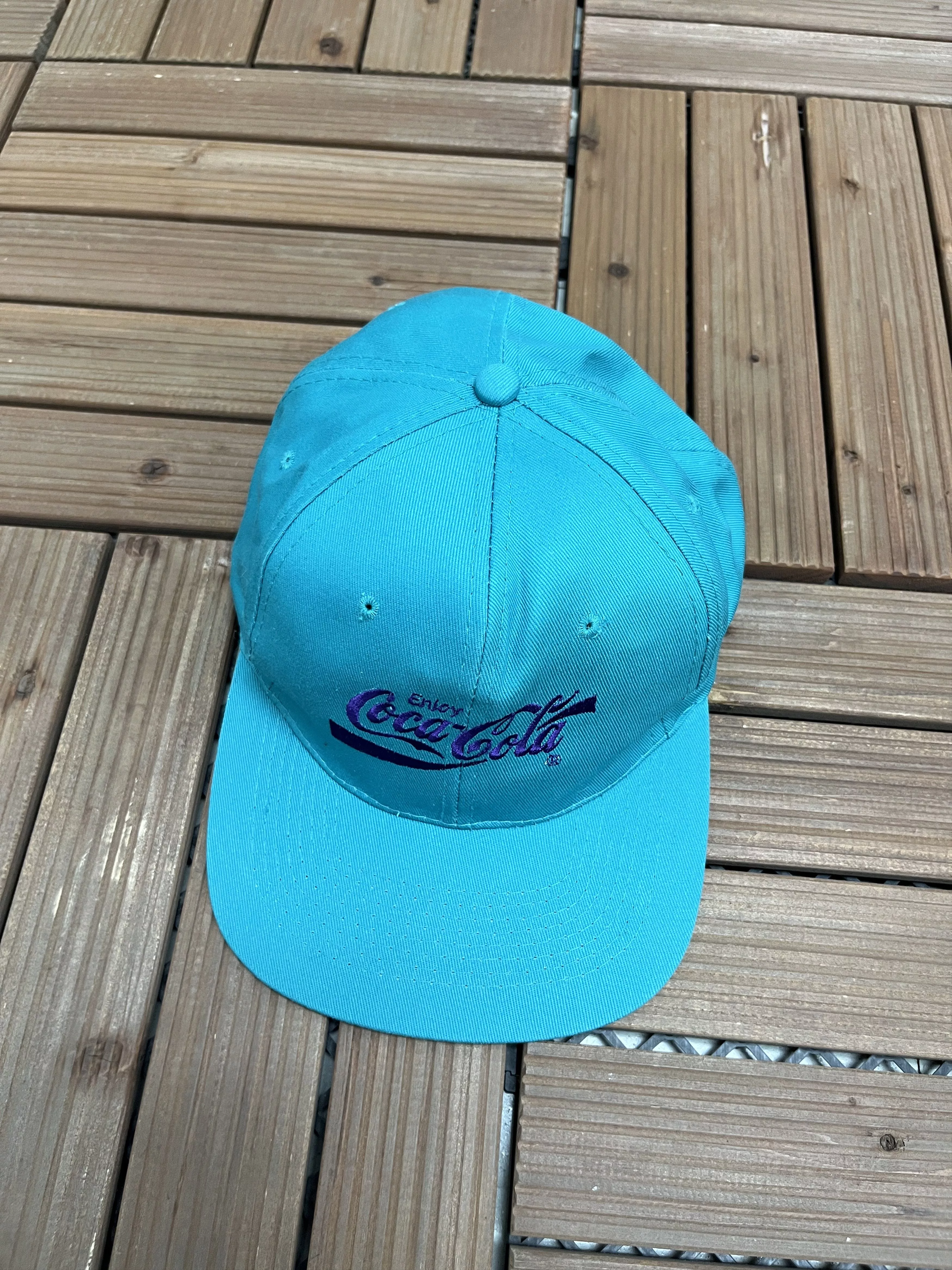Vintage Hats Coca-Cola Embroidered Vintage Snap Back Hat Blue
