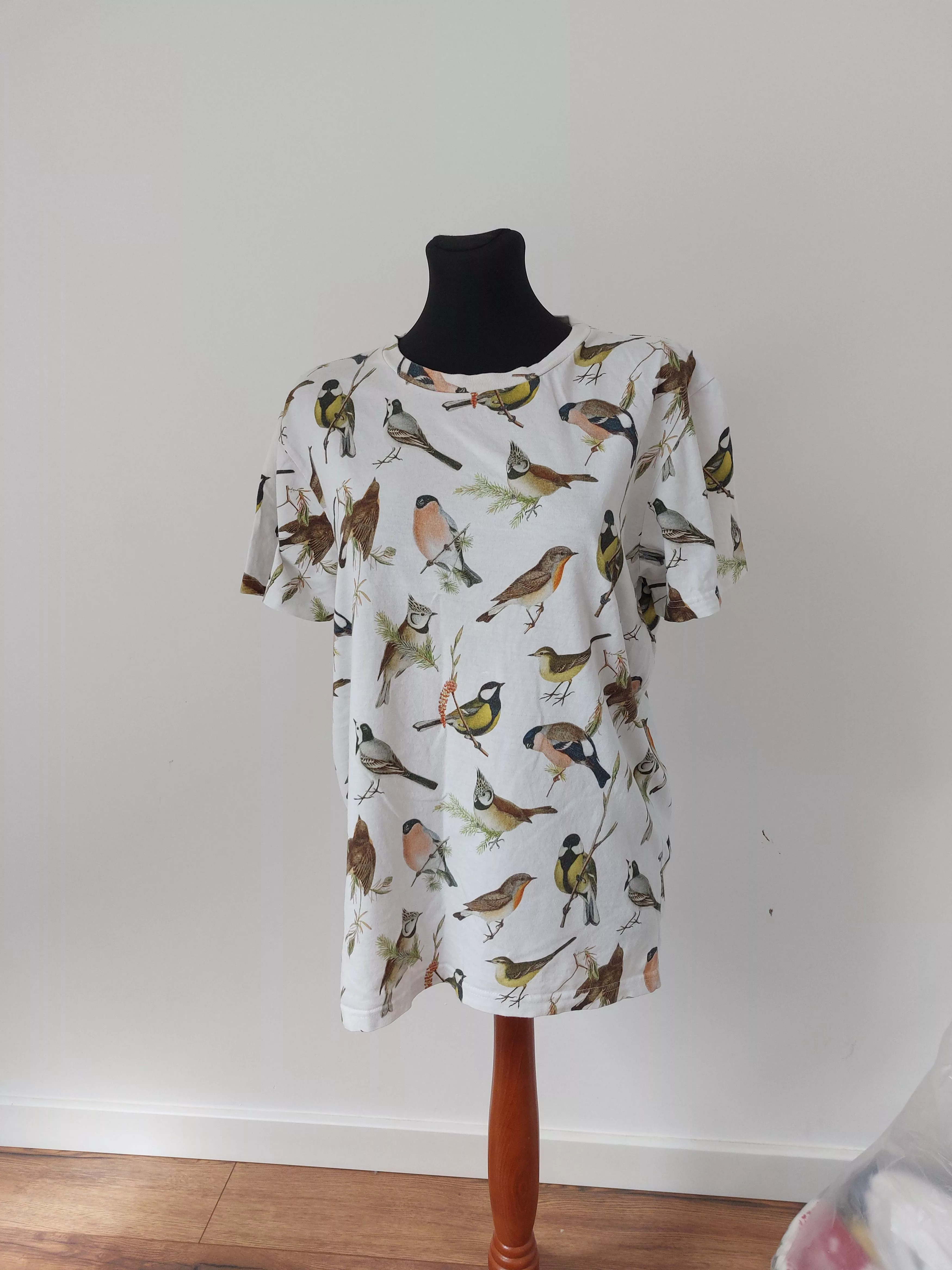 Other Short Sleeve T Shirts Other Dedicated birds T-shirt M organic cotton White Vintage