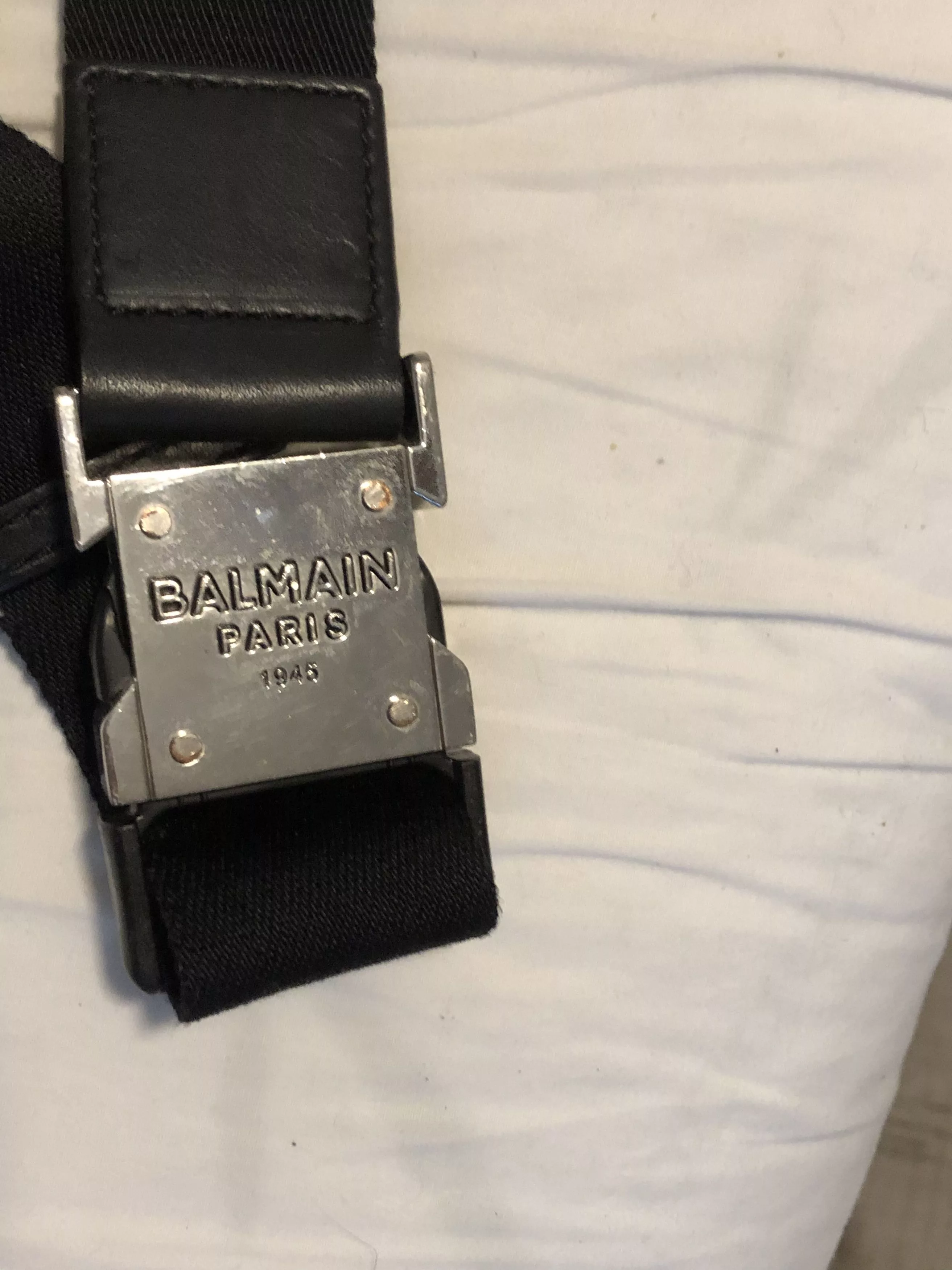 Balmain Bags Luggage Balmain Balmian Monogram Belt Bag Black
