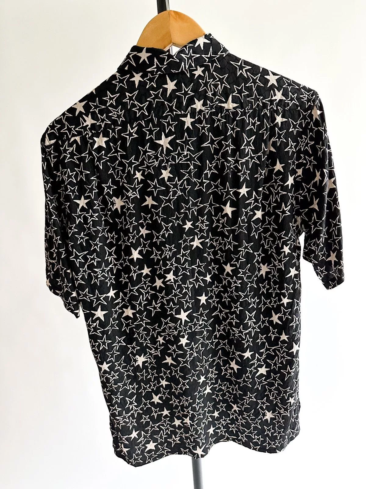 Saint Laurent Paris Shirts Button Ups Saint Laurent Paris Saint Laurent Graffiti Stars Shirt Black