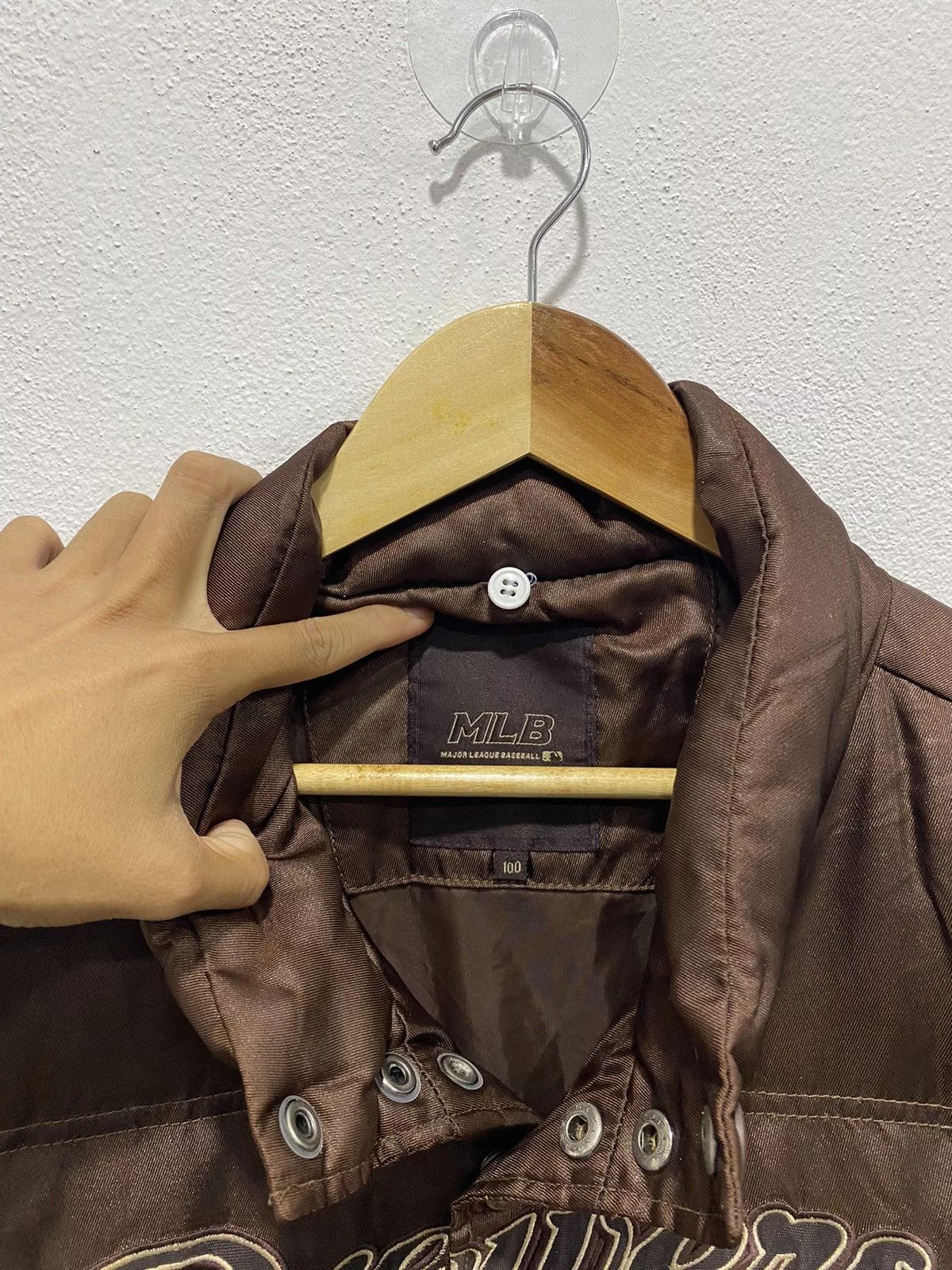 MLB Light Jackets 🚨FINAL DROP🚨 MLB BREWERS PUFFER DOWN QUILTED JACKET Brown Vintage