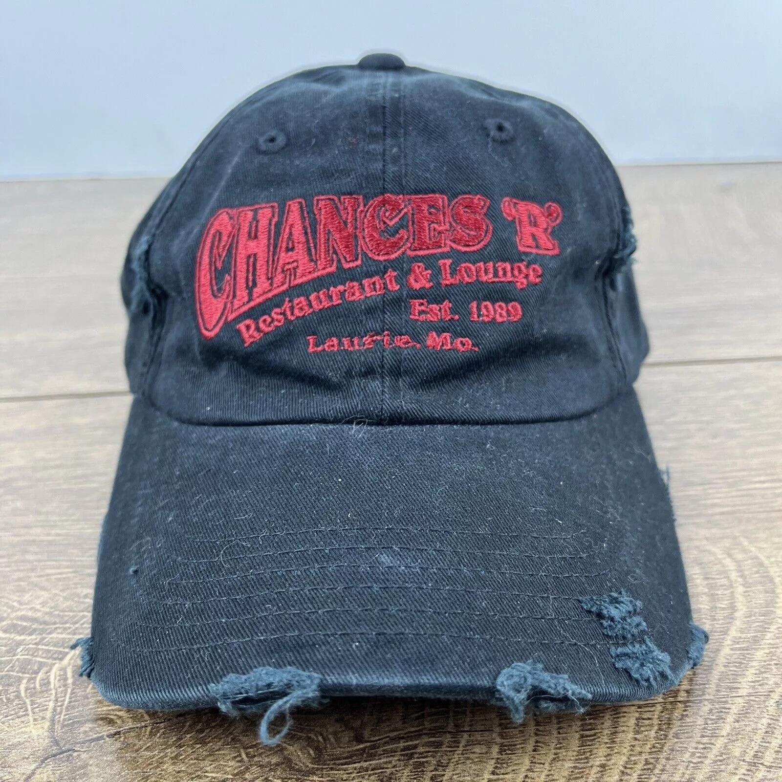 Other Hats Other Chances Restaurant Lounge Hat R Laurie MO Hat Adjustable Adu Black