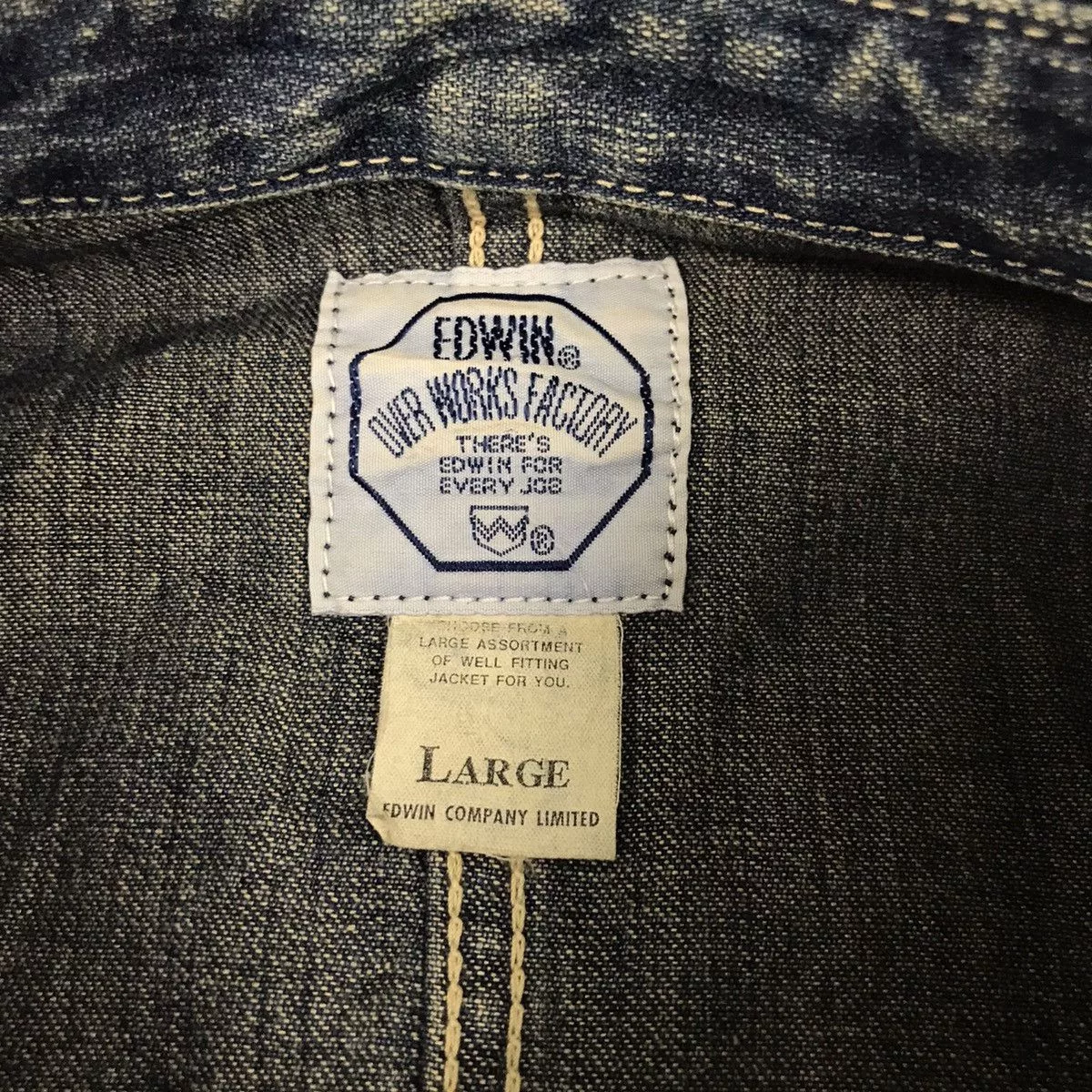 Edwin Denim Jackets Edwin × Vintage Vintage Edwin Workwear Denim Jacket Blue