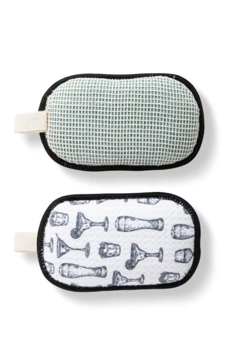 Absorbent Sponges Cocktail Glasses S/2