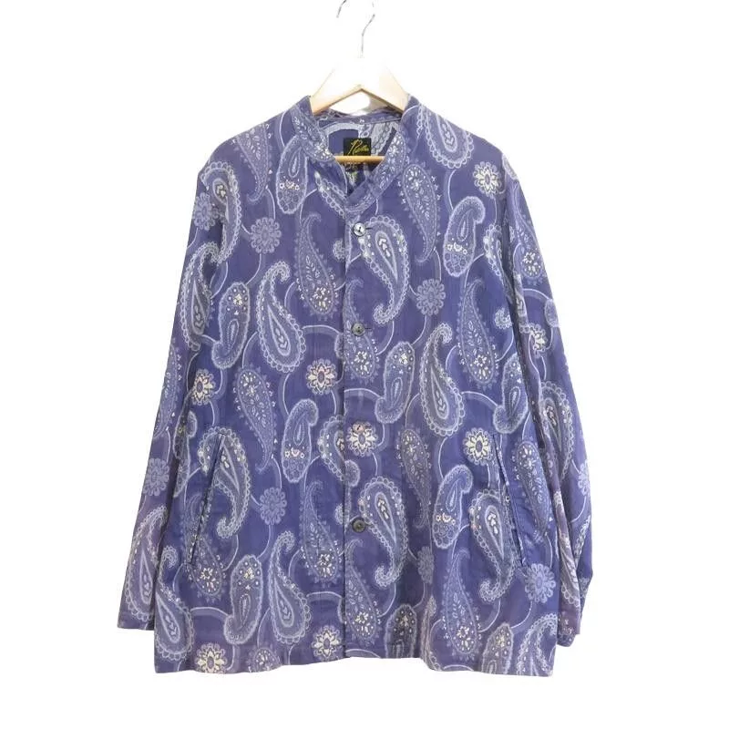 Needles Light Jackets Needles Jacket Stand Collar Paisley Coverall Purple