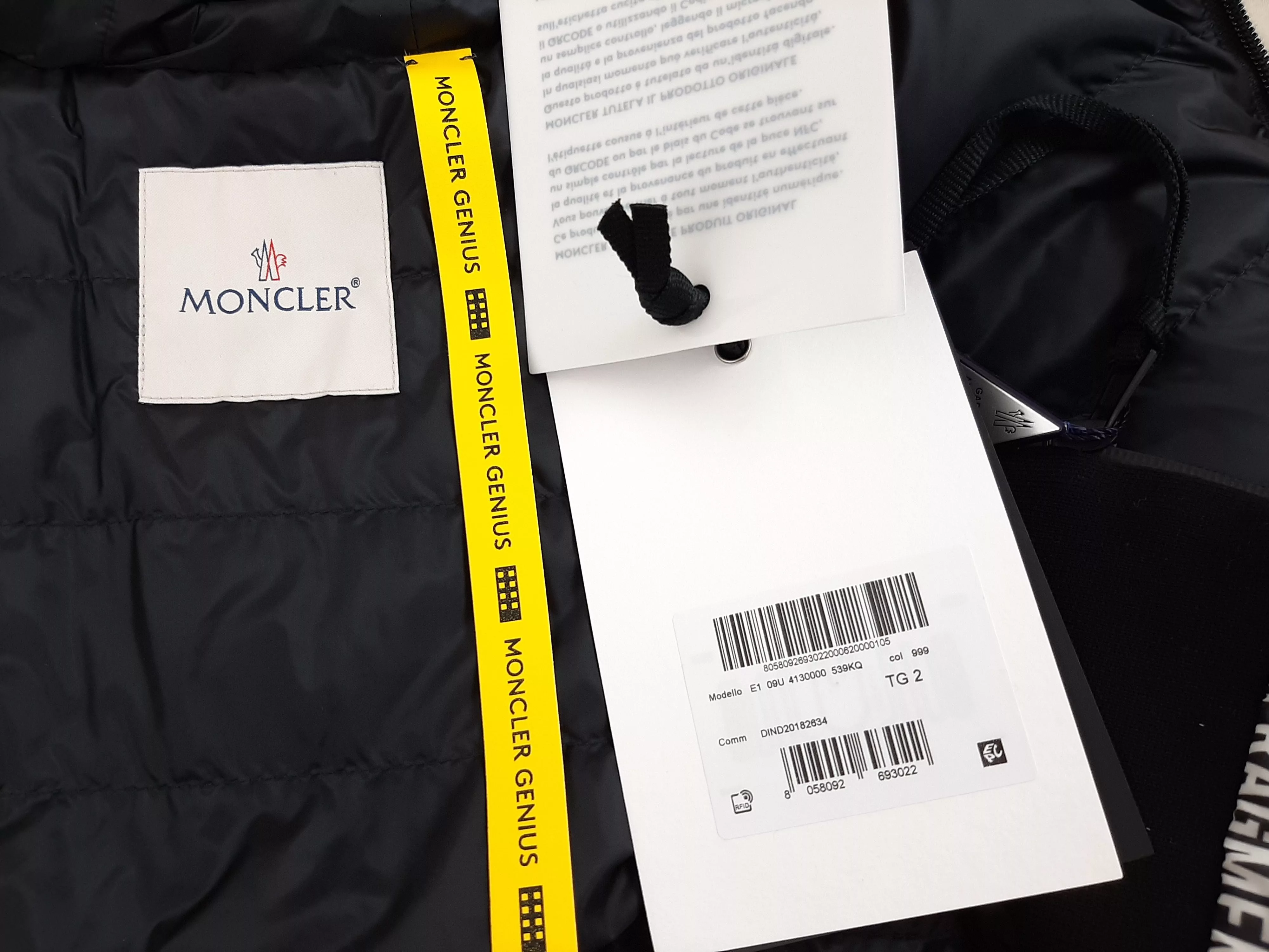 Fragment Design Light Jackets Fragment Design × Moncler Moncler x Fragment Rap Jacket Multicolor Men's Size 2