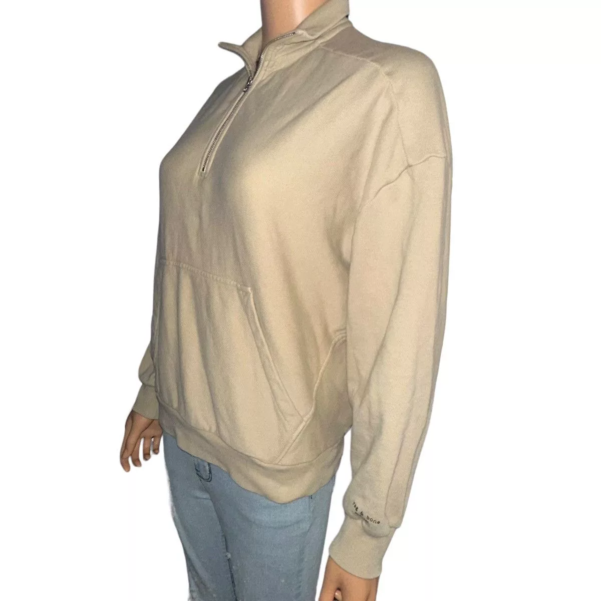 Rag & Bone Sweatshirts Rag & Bone City half zip terry pullover Brown