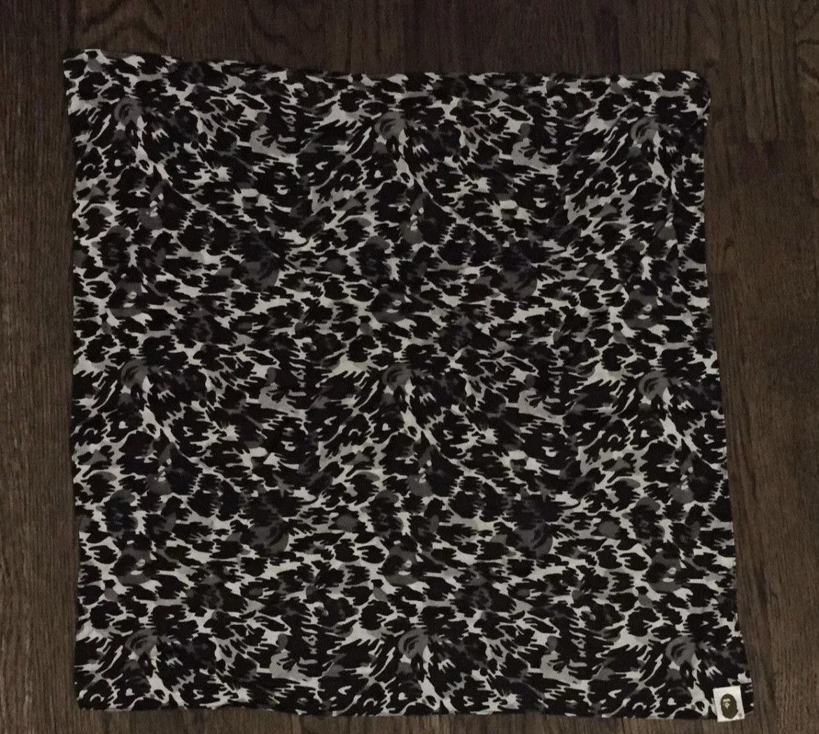 Bape Miscellaneous Bape large camo bandana face cover Black