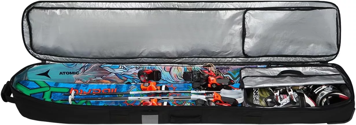 Dakine FALL LINE SKI ROLLER BAG - BLACK, 175 CM