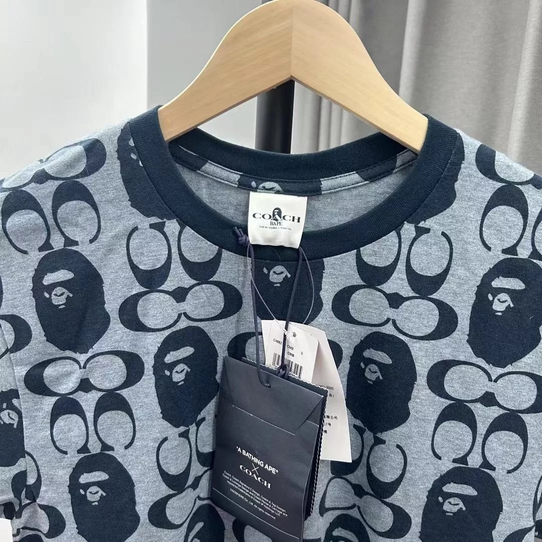 Bape Short Sleeve T Shirts Bape × Coach BAPE COACH TEE Blue
