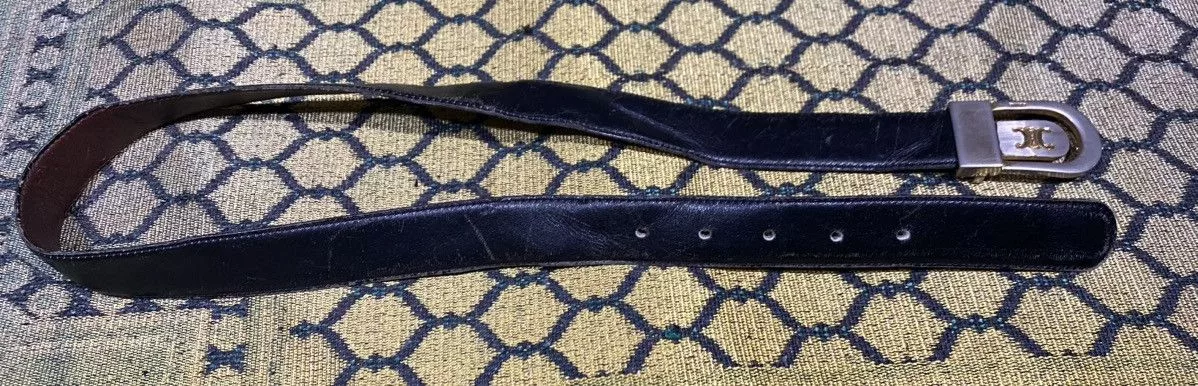 Celine Belts Celine × Vintage CELINE LEATHER BELT Black