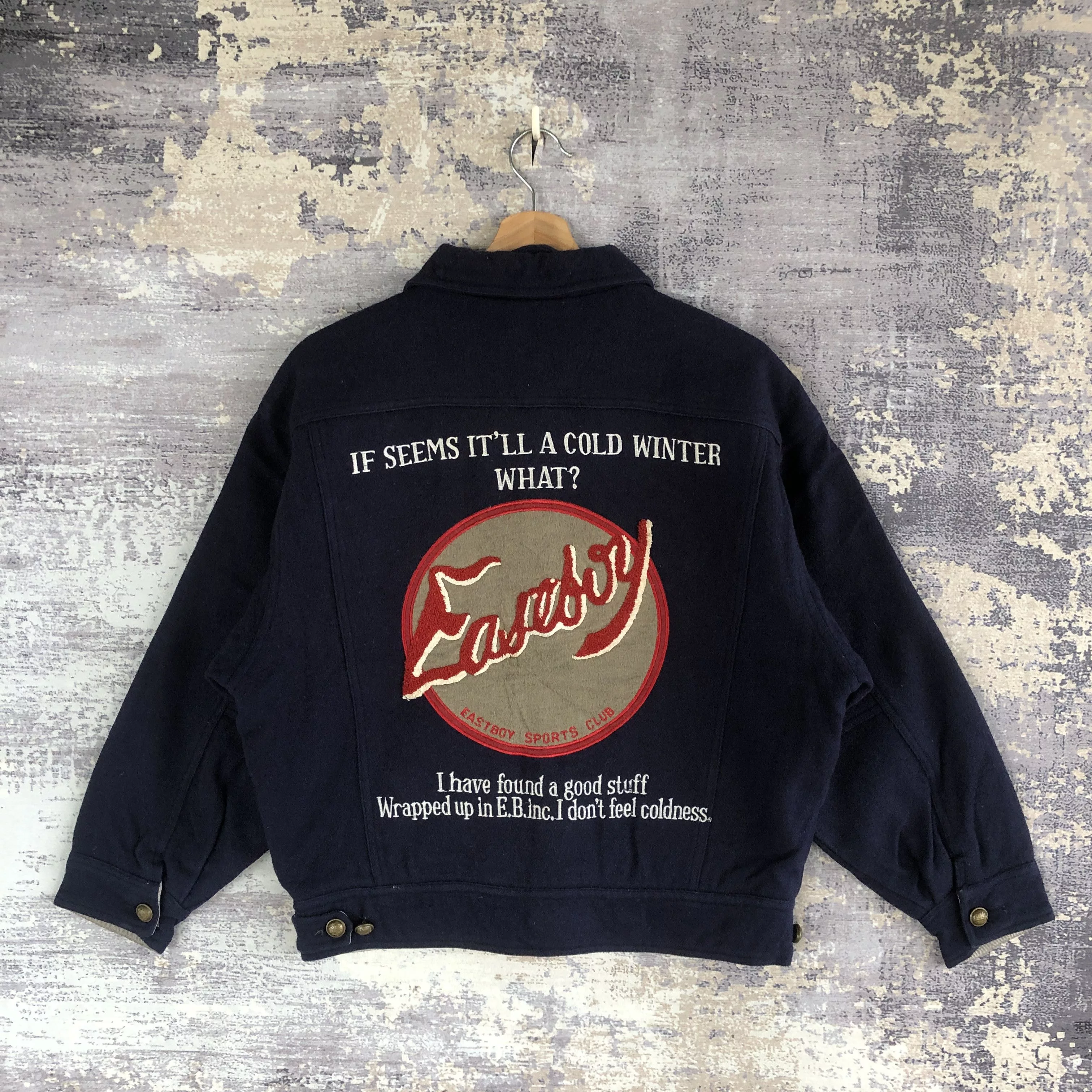 Vintage Light Jackets Vintage Eastboy Varsity Jacket Japanese Wool Jacket Multi