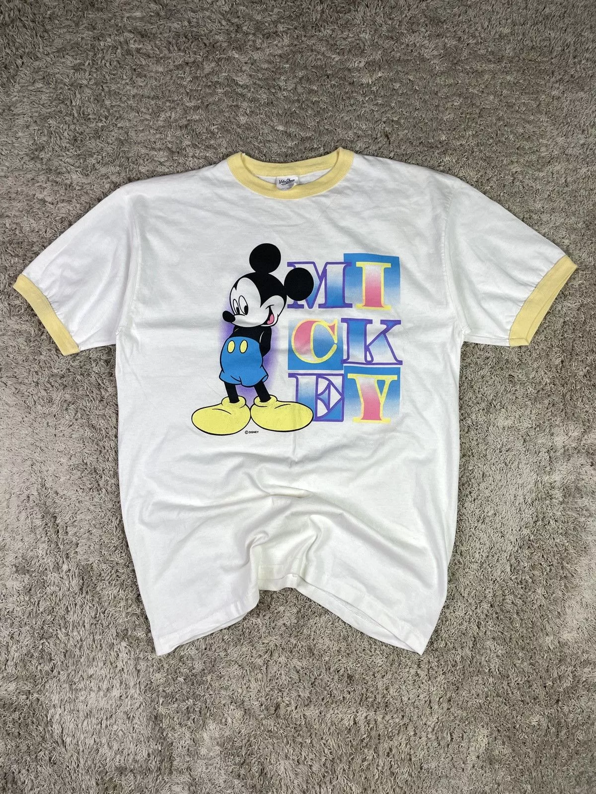 Velva Sheen Short Sleeve T Shirts Velva Sheen × Vintage Vintage 90s Mickey Mouse Disney Velva Sheen T Shirt White