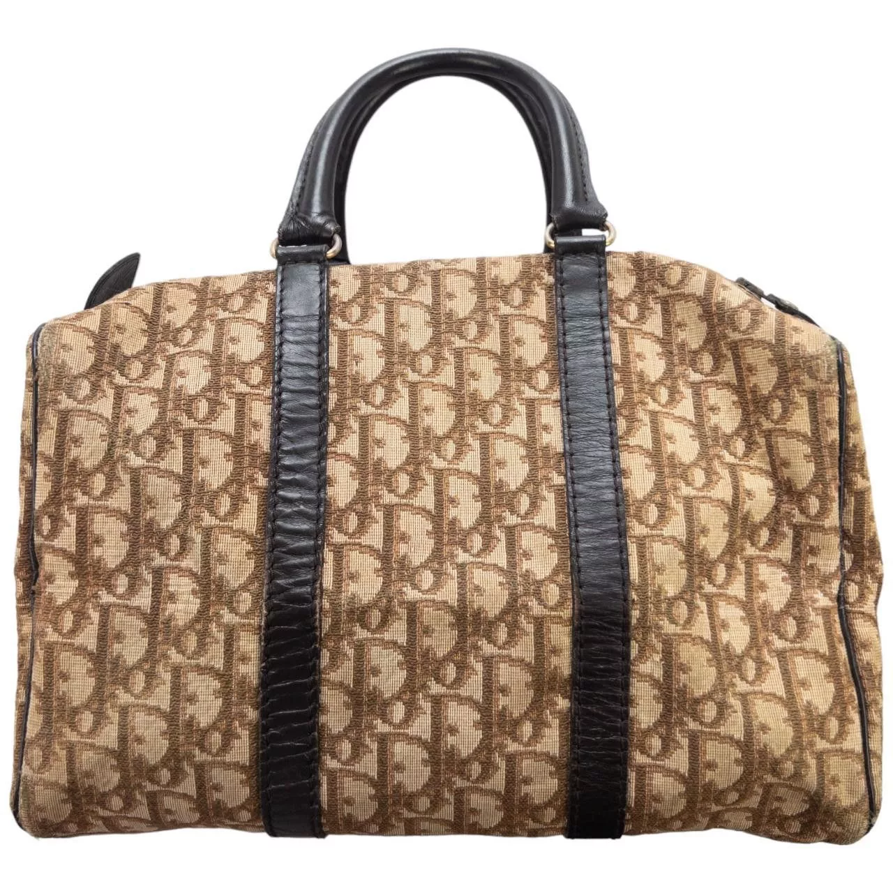 Dior Handle Bags Vintage Dior Monogram Handbag Brown