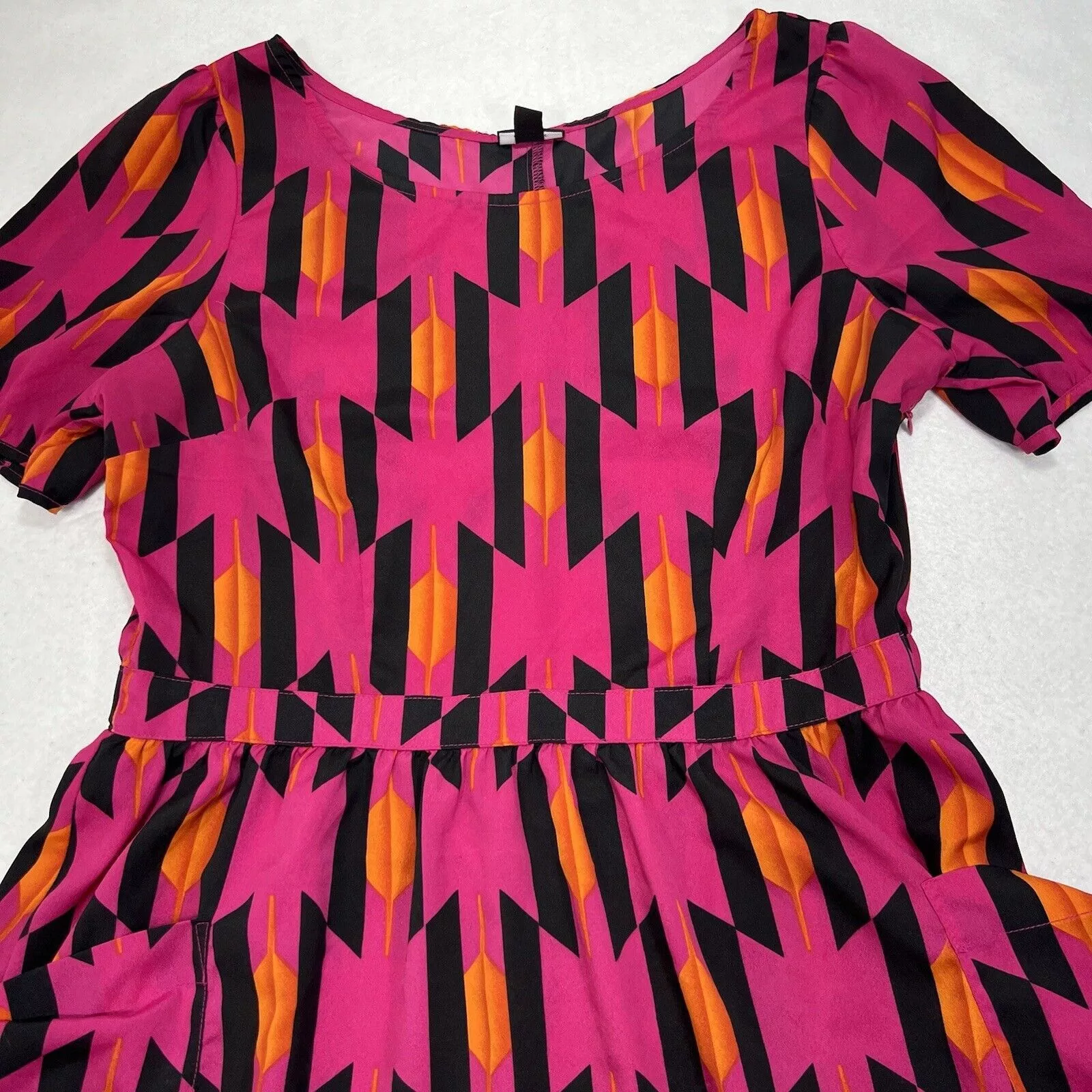Other Mini Dresses Other Allen B by Allen Schwartz 8 Pink & Orange A-Line Dress