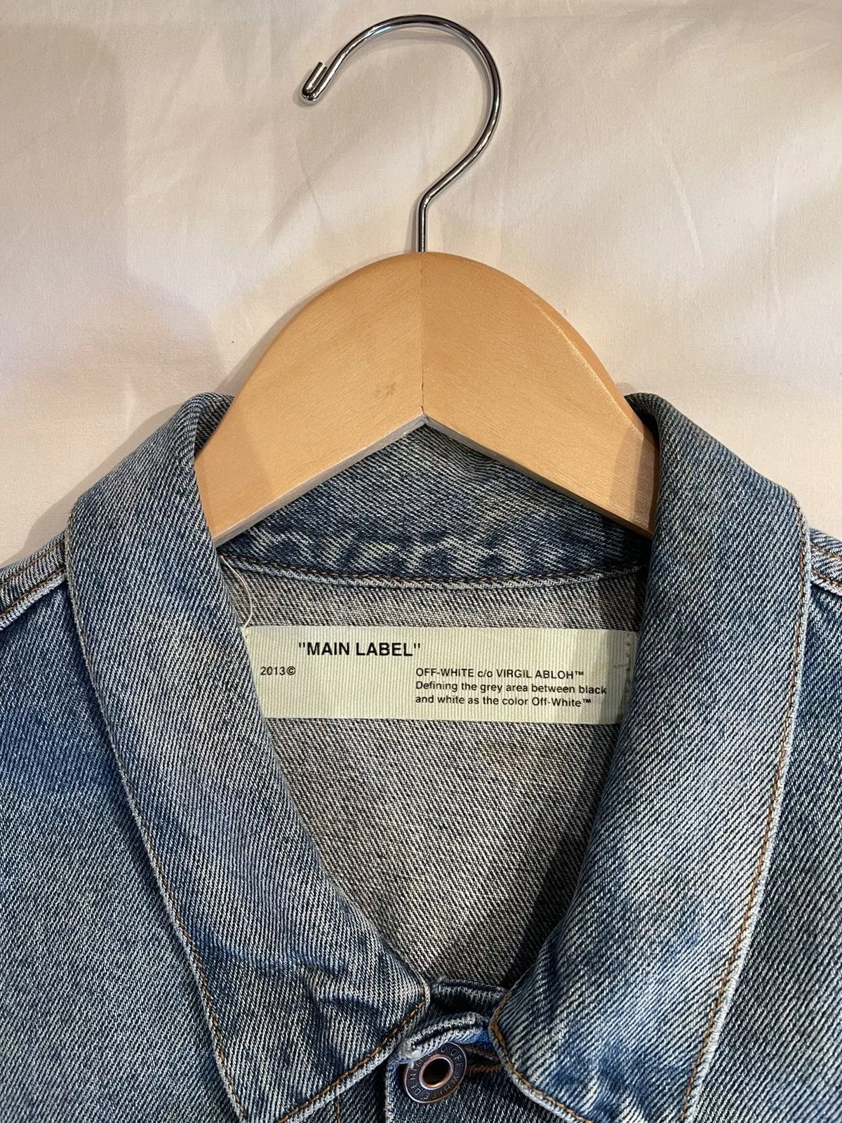 Off-White Denim Jackets Off-White ‘spray paint’ Denim Jacket Blue
