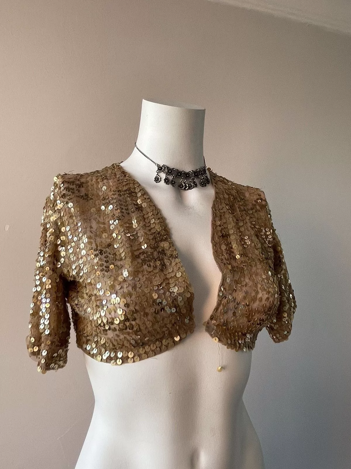 Vintage Blouses Vintage Y2k top Gold