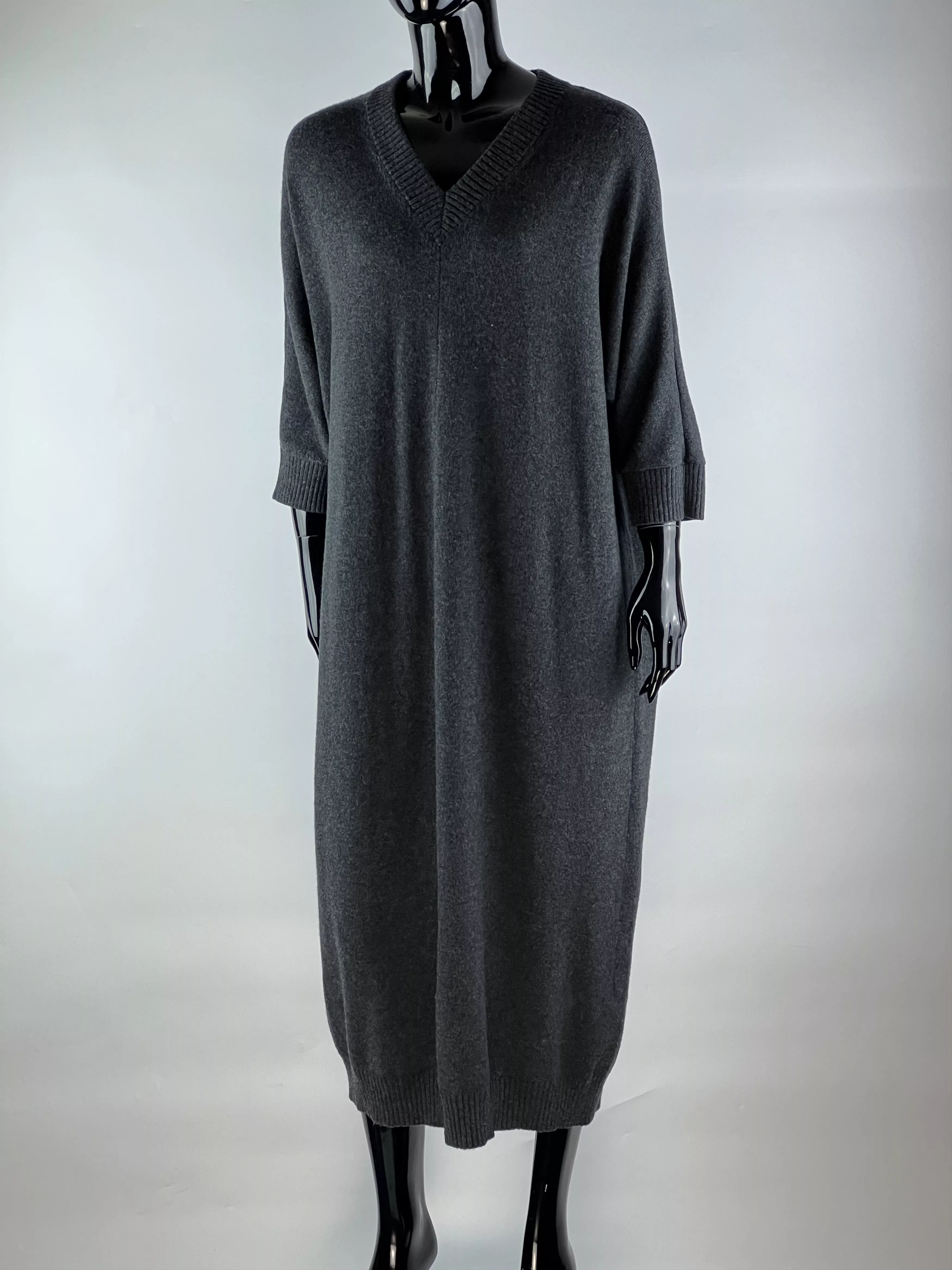 Cos Midi Dresses COS 100% Wool Gray Maxi Dress Size XS/S Oversized