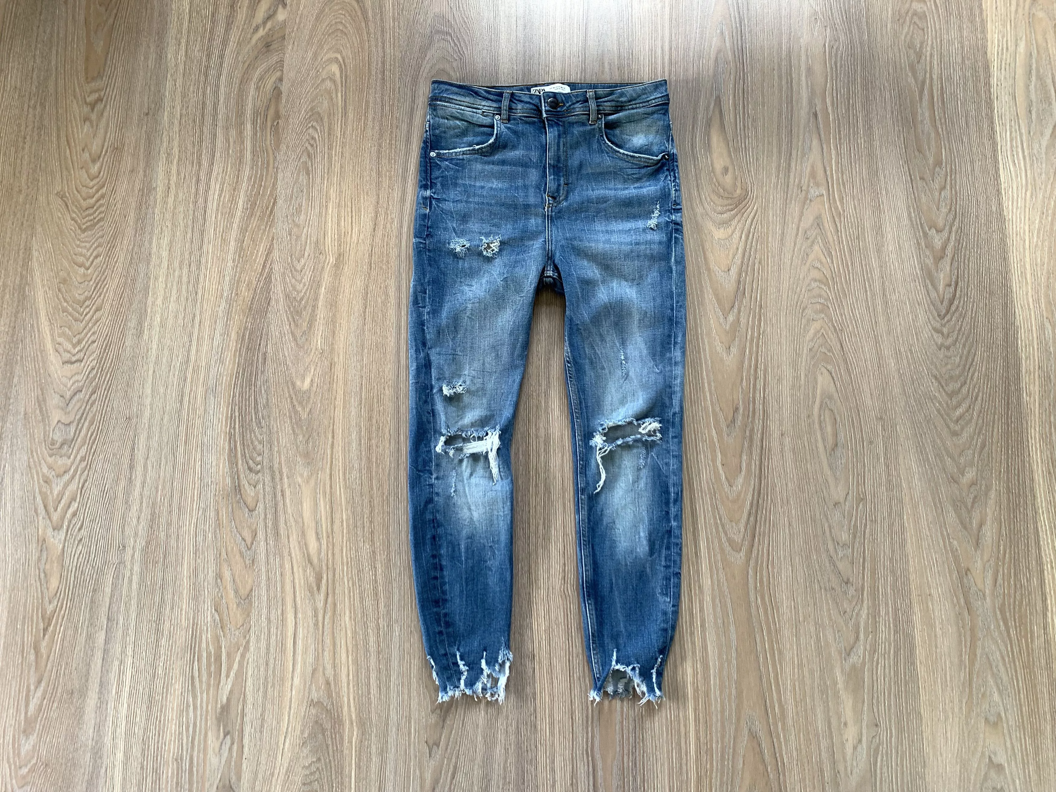Zara Denim Zara Man Distressed Blue Denim Jeans Streetwear