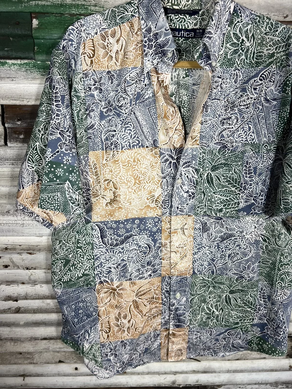 Nautica Shirts Button Ups Nautica Hawaiian Shirt Blue