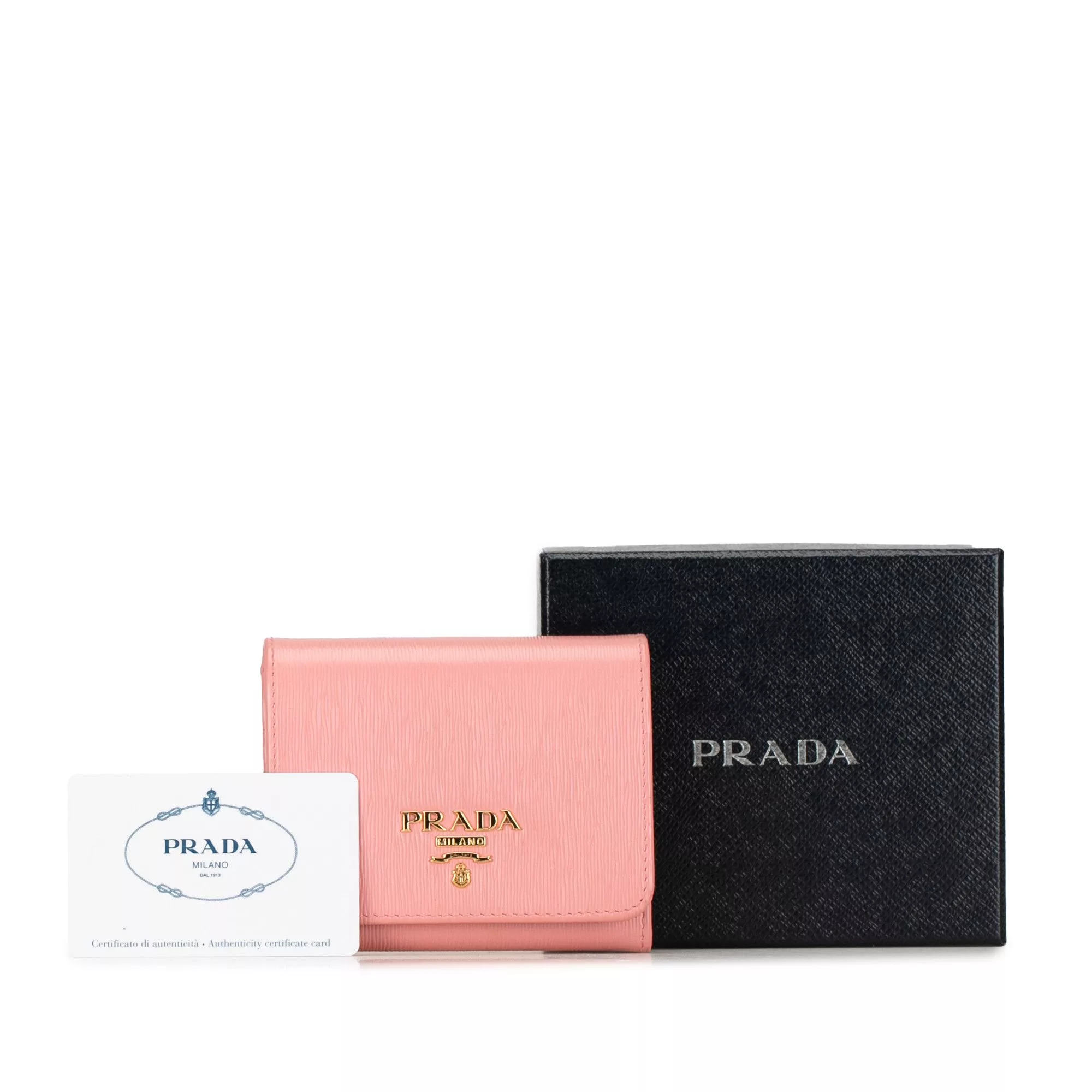 Prada Wallets Prada Vitello Move Compact Wallet Pink