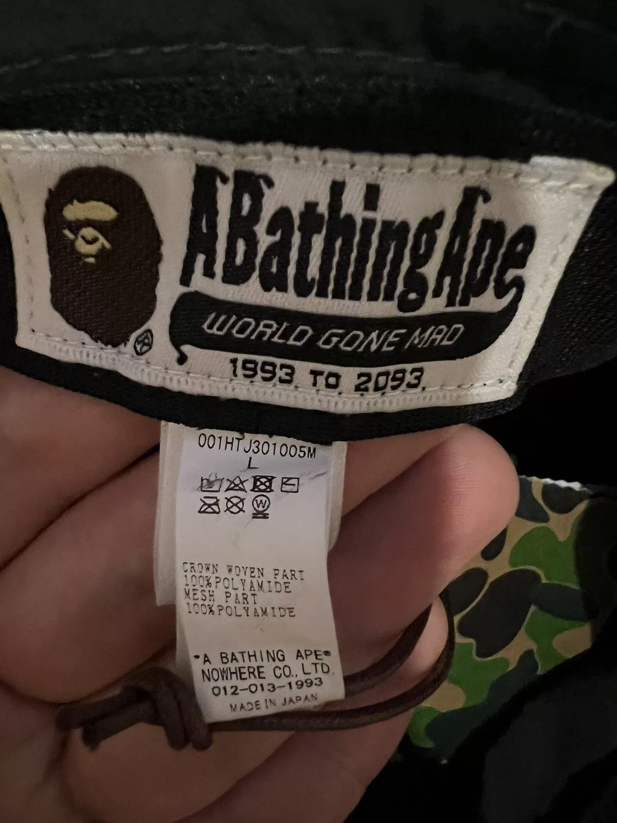 Bape Hats Bape College Mesh Bucket Hat Black