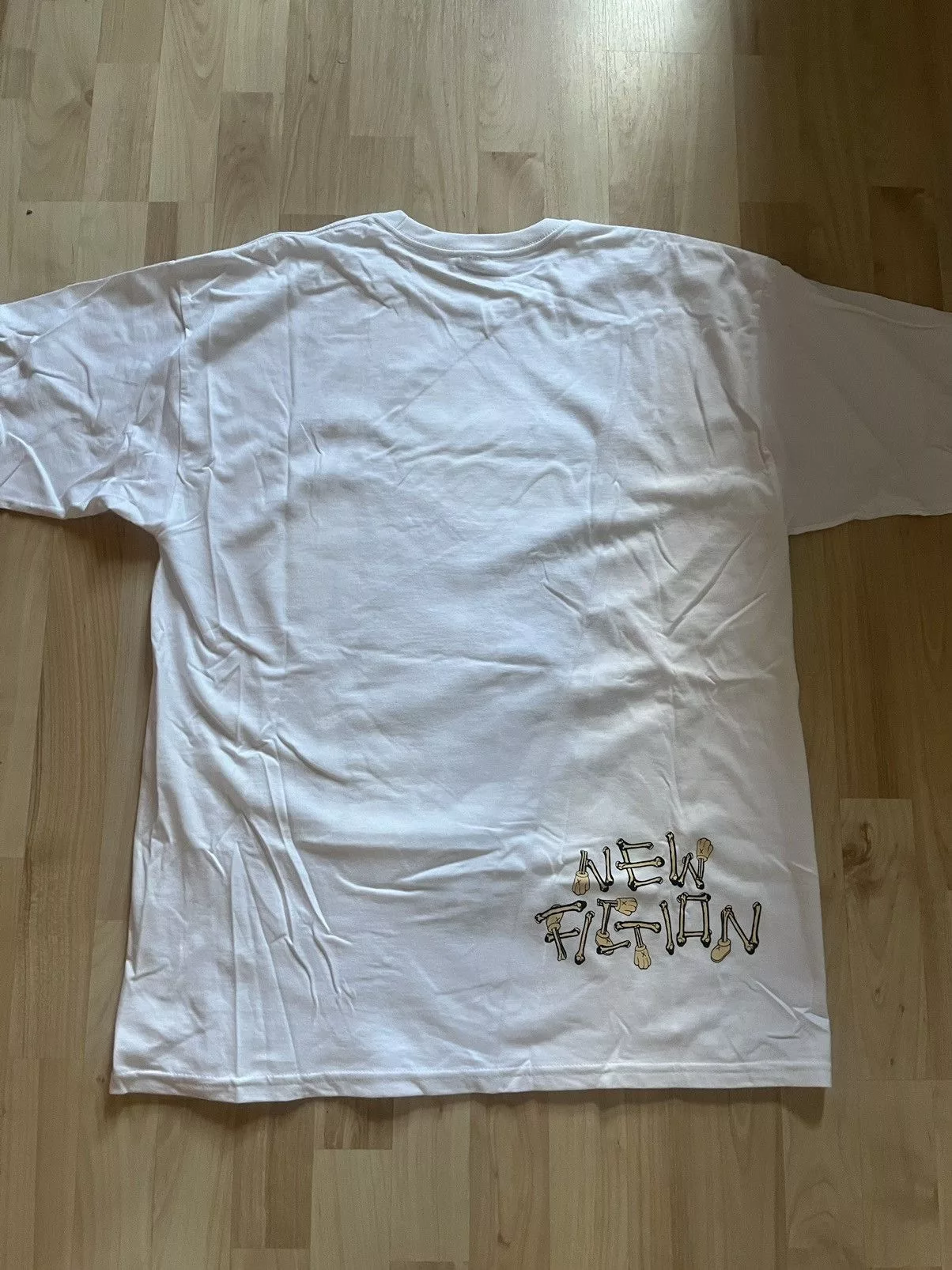 Kaws Short Sleeve T Shirts Kaws Skeleton tee White