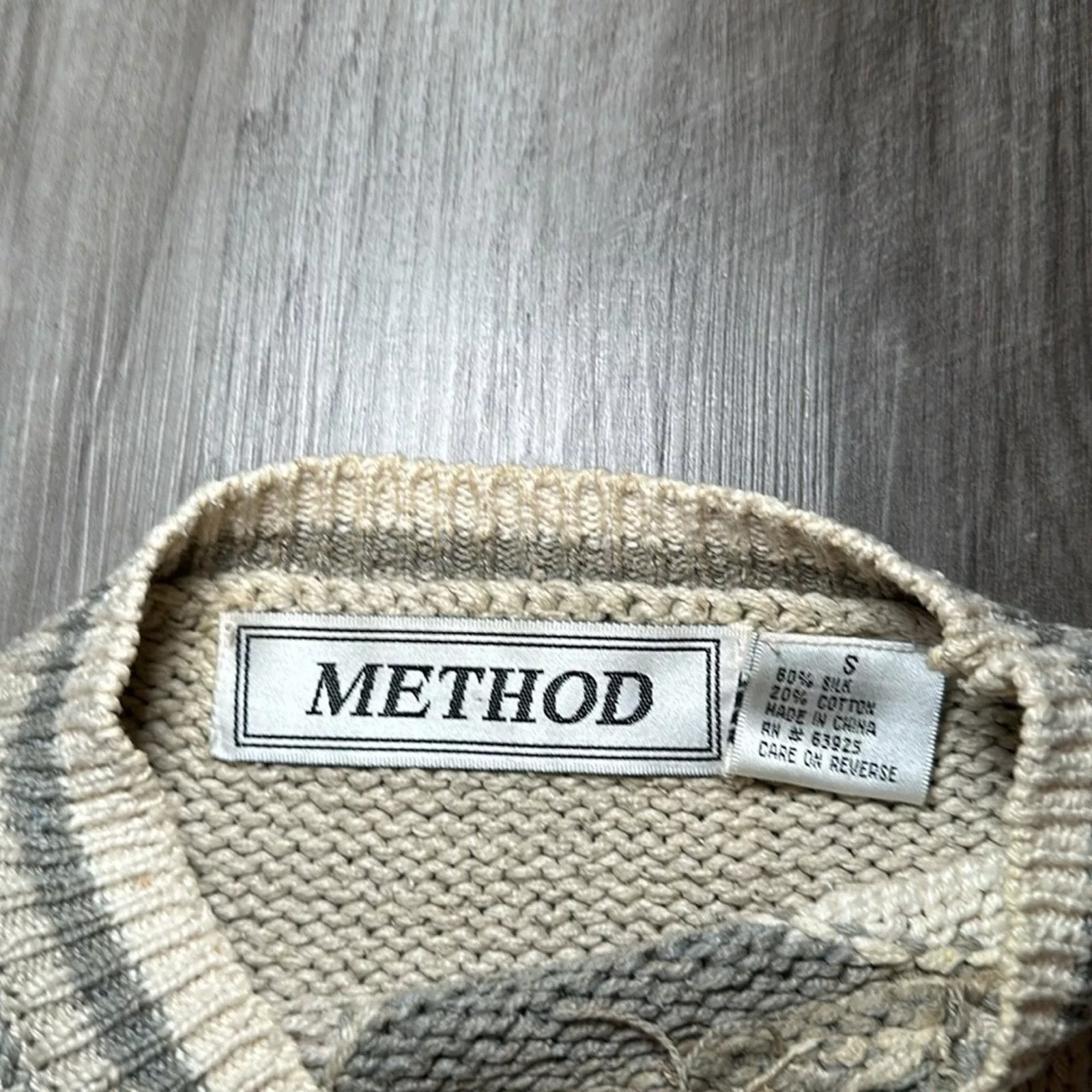 Method Sweaters Knitwear Method Vintage Silk Blend Sweater - Small White