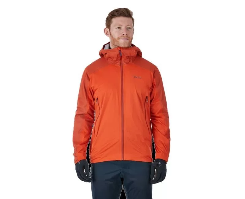 Rab Light Jackets Rab Men's Kinetic Alpine Jacket - Firecracker Orange Sportswear