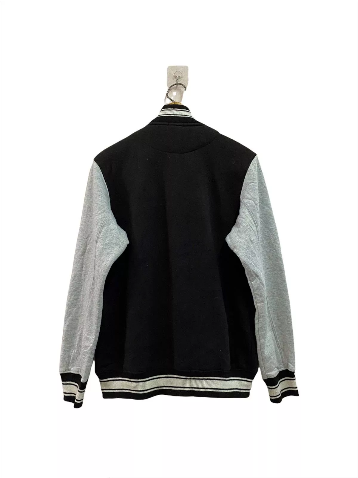 Japanese Brand Bombers Japanese Brands Letterman Varsity Plain Bomber Jacket Black Vintage