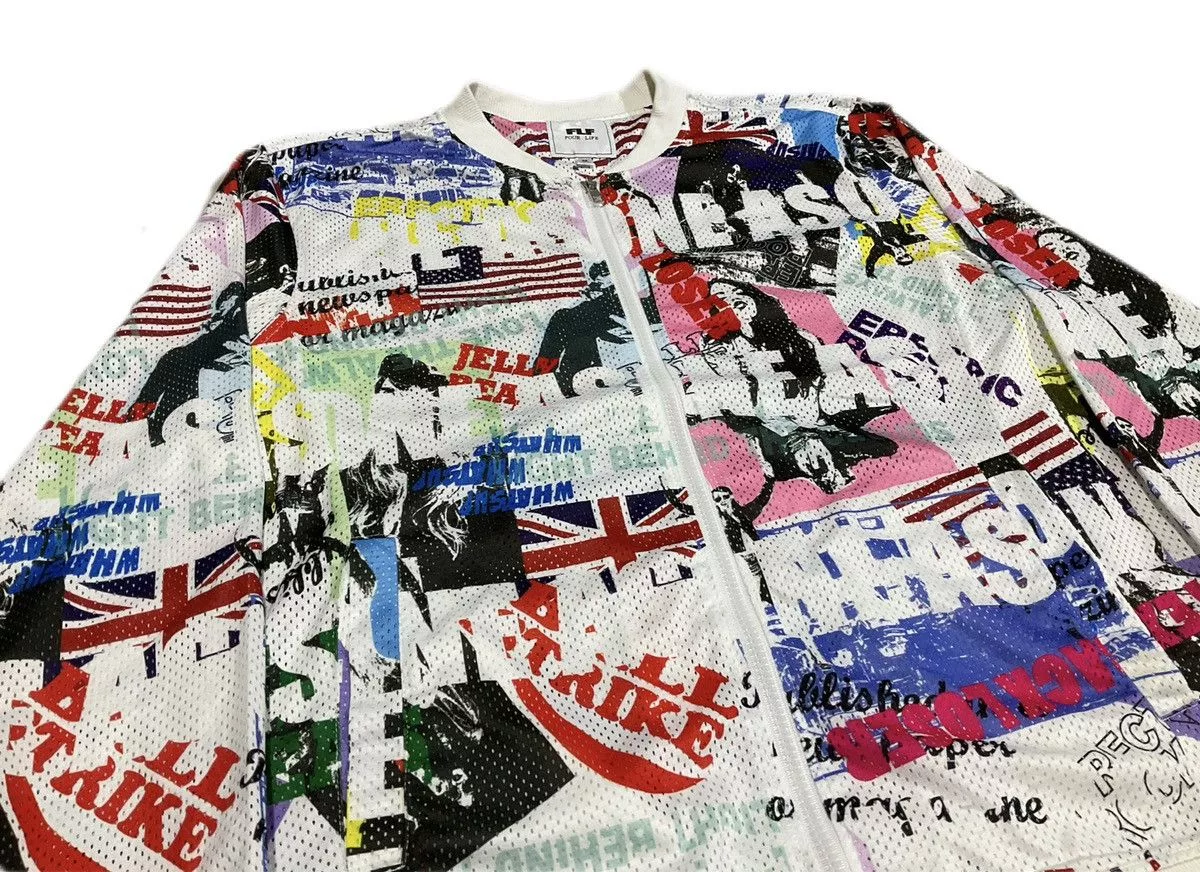 Hysteric Glamour Light Jackets Hysteric Glamour × Japanese Brand × Seditionaries 🔥Sick Y2K FLF Four Life Mesh Jacket Punk Hysteric Style White