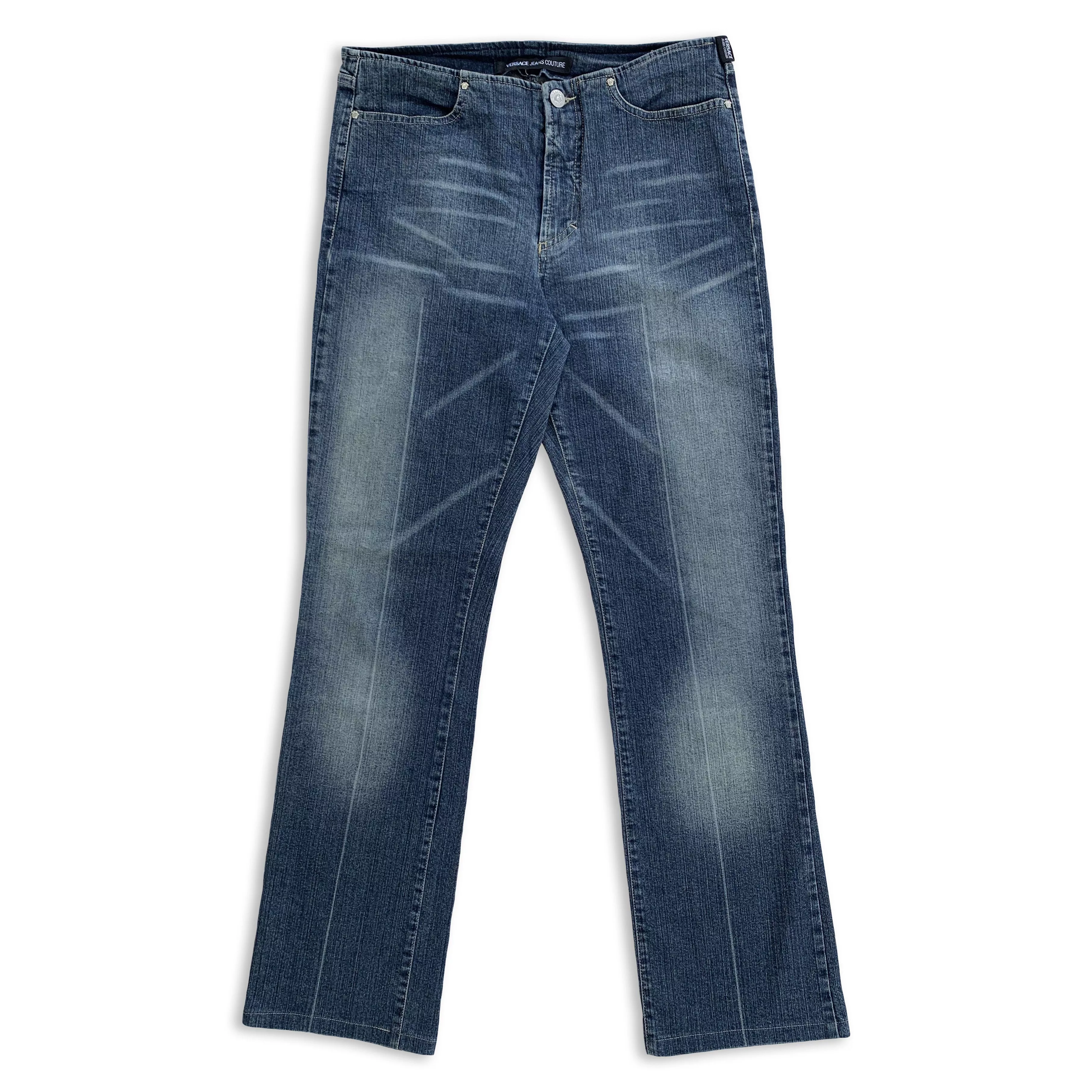 Vintage Y2K VERSACE Jeans Bootcut Low rise Pants Girlfriend Multi